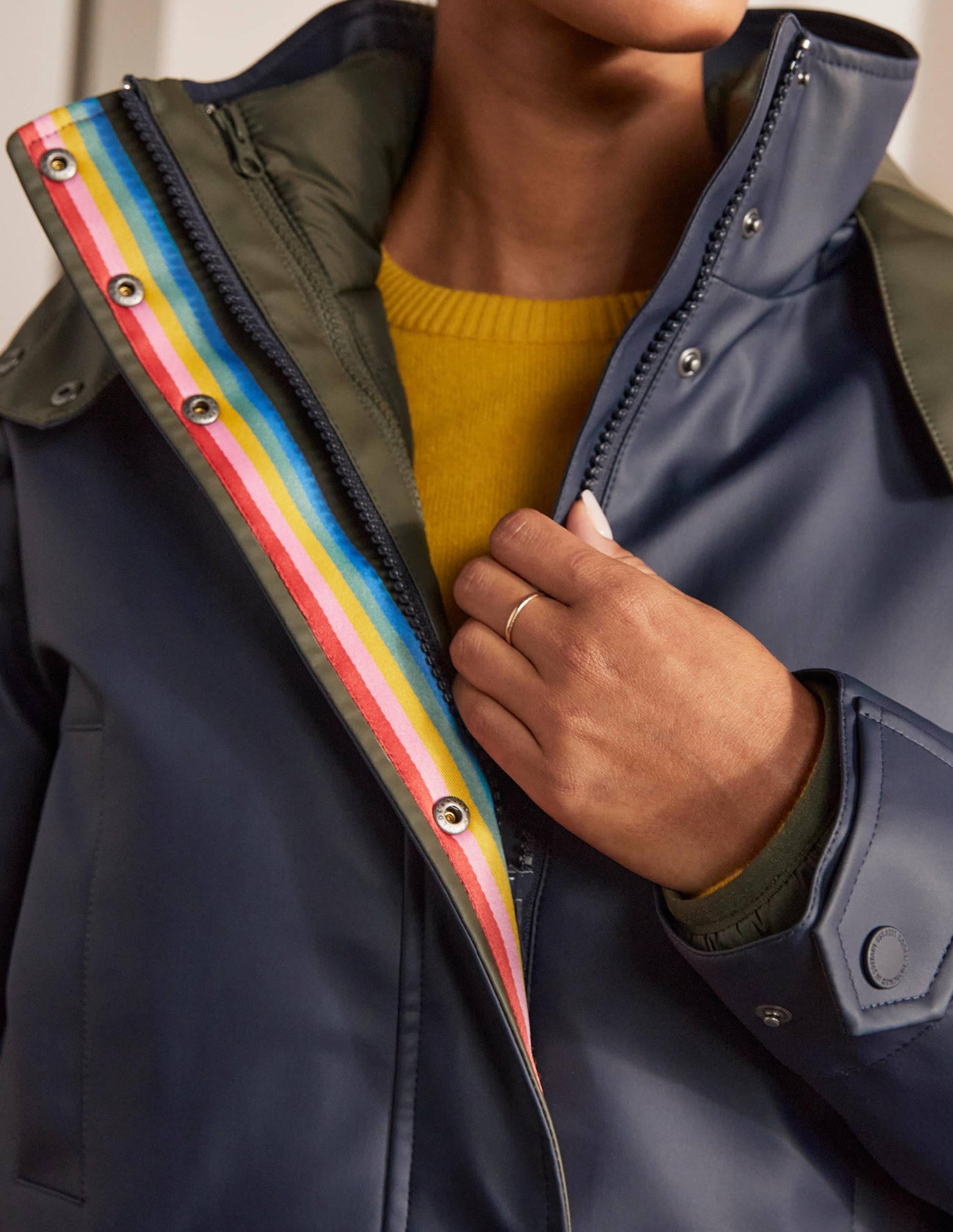 Bamburgh Raincoat-Navy/Khaki-1