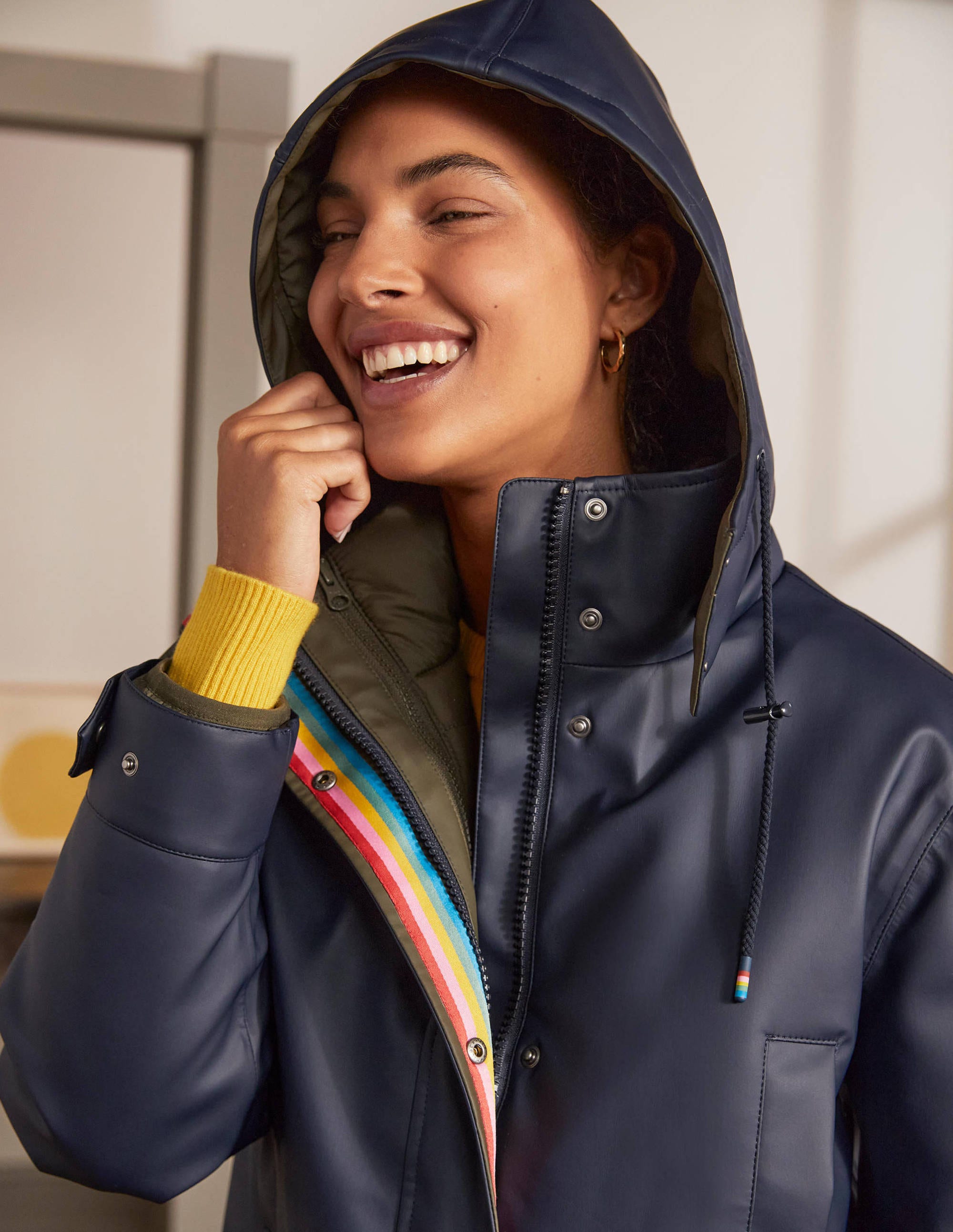 Bamburgh Raincoat-Navy/Khaki - Image 4