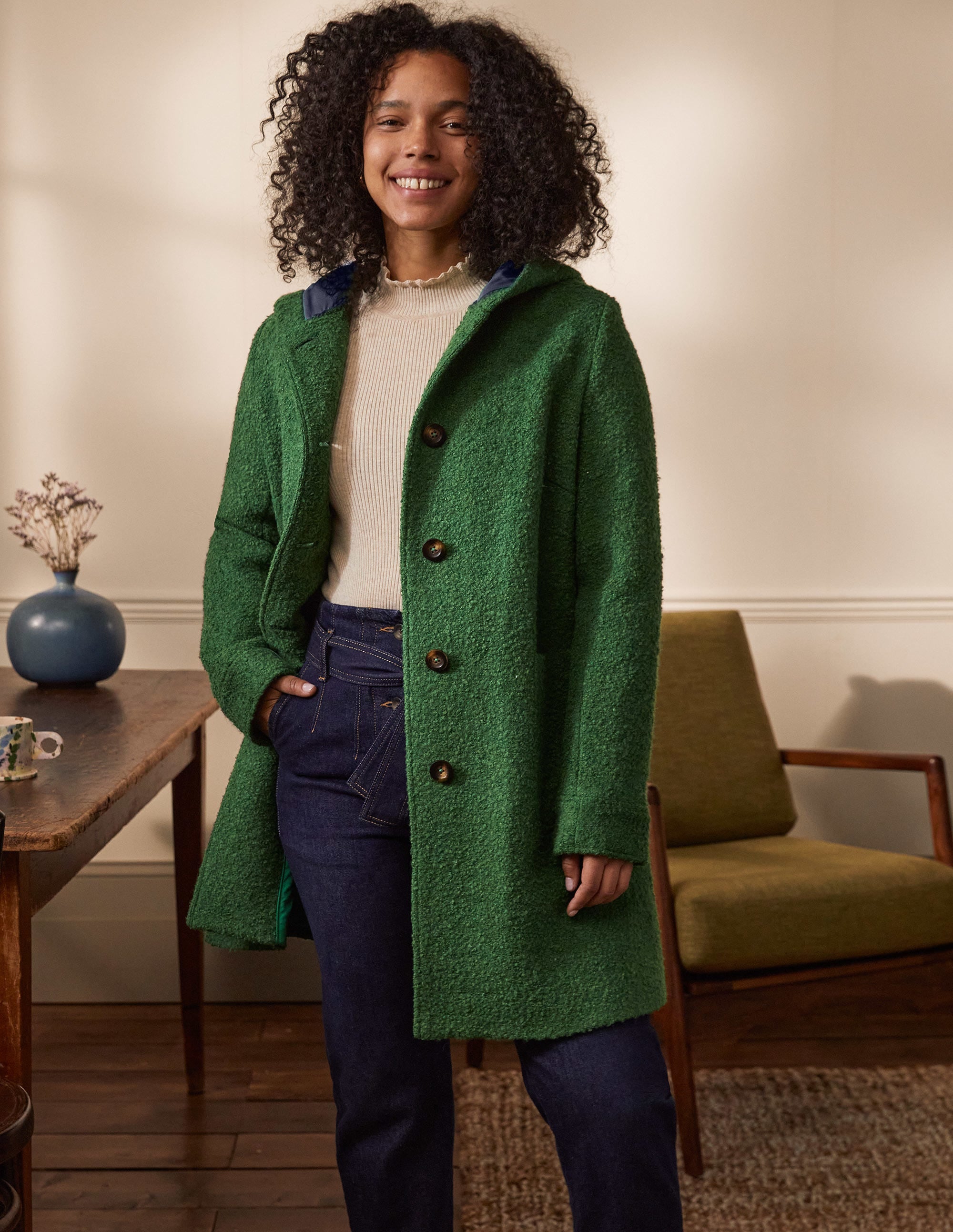 Cambridge Textured Coat-Conifer - Image 5