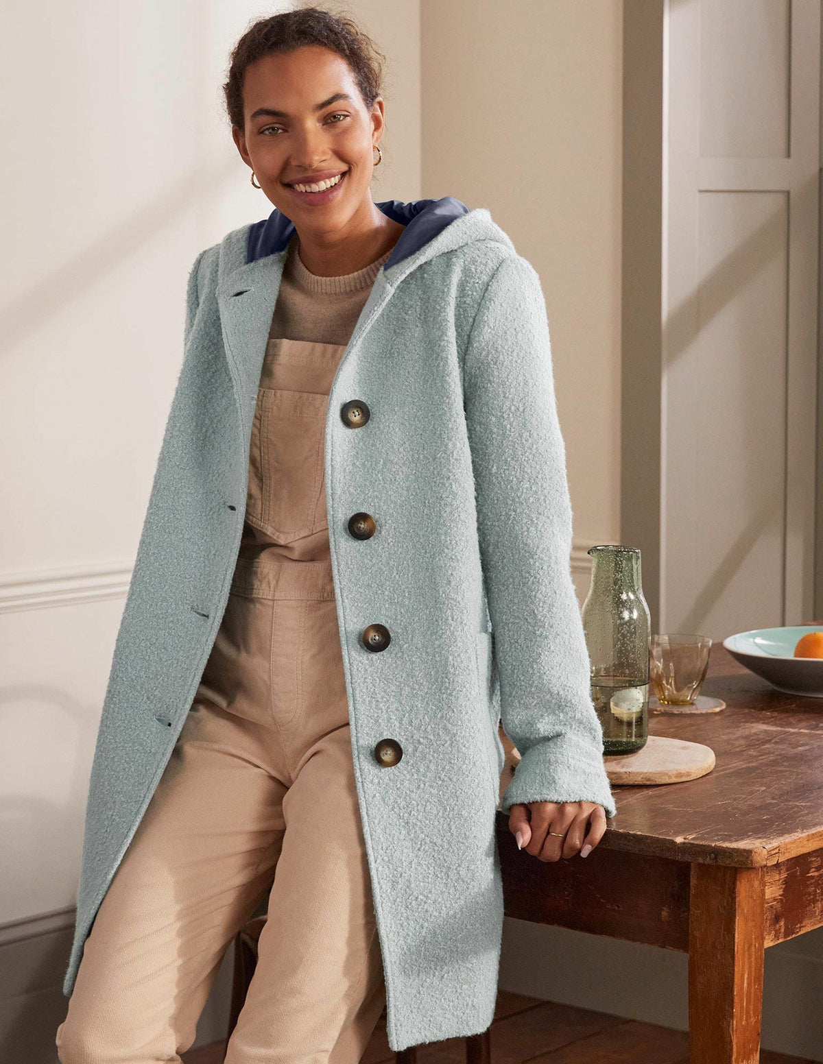 Cambridge Textured Coat-Icy Blue - Image 3