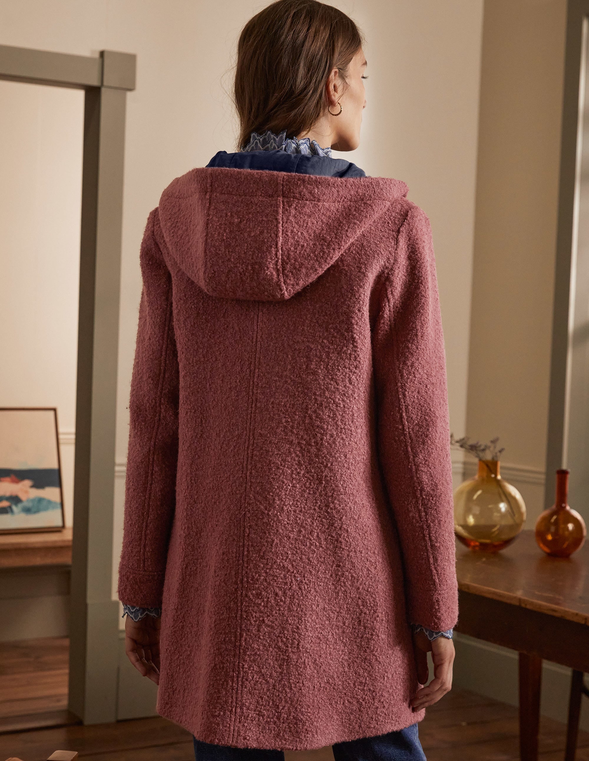 Cambridge Textured Coat-Dusty Rose - Image 2