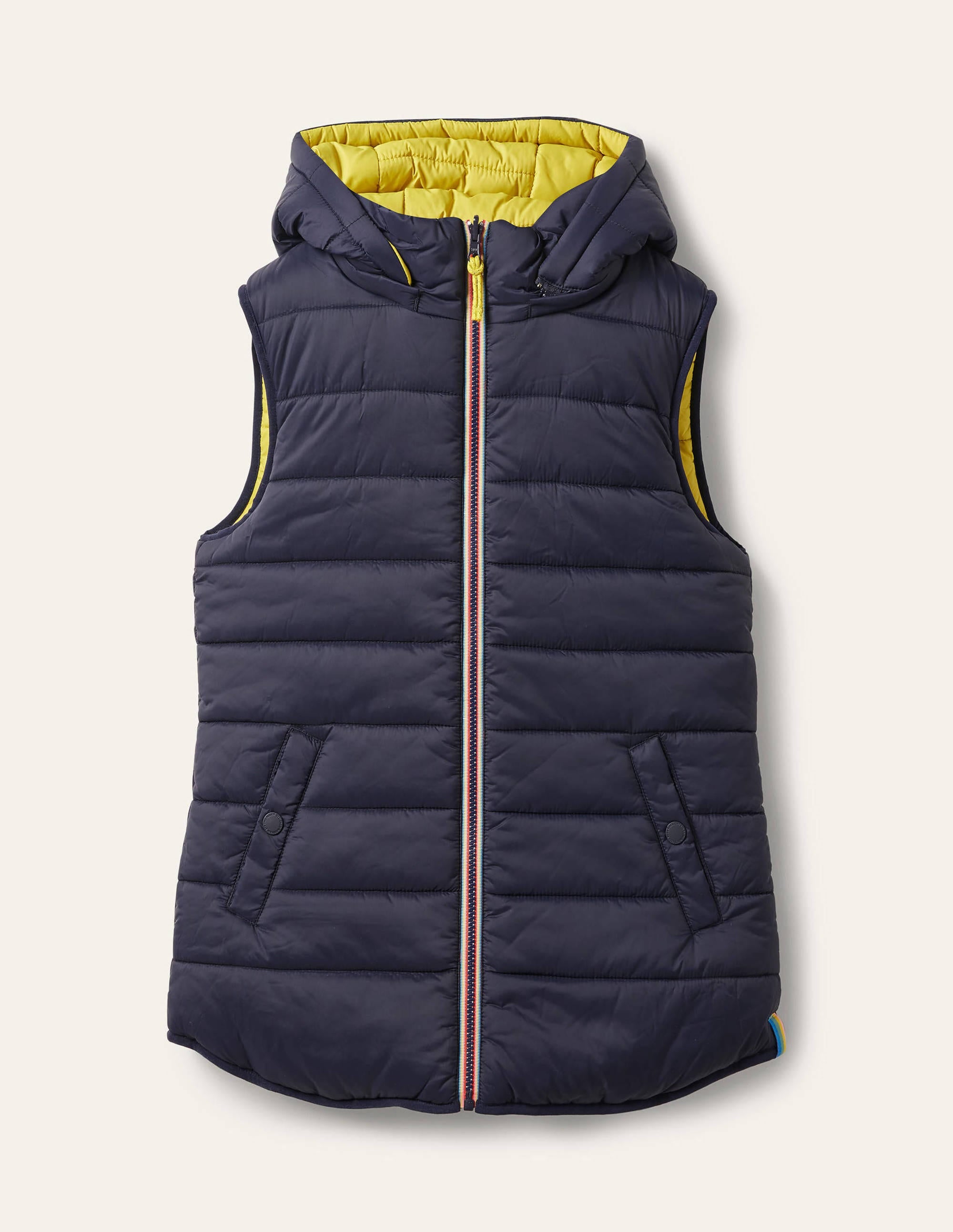 Reversible Lightweight Vest-Navy/Mimosa - Image 5