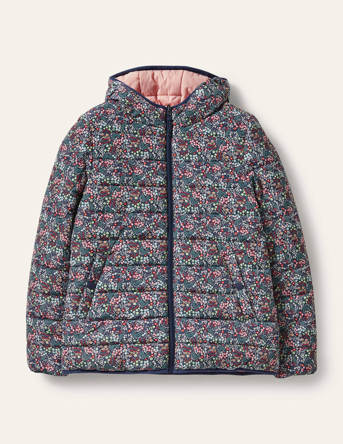 Reversible Puffer Jacket-Night Blue, Enchanting Forest-5