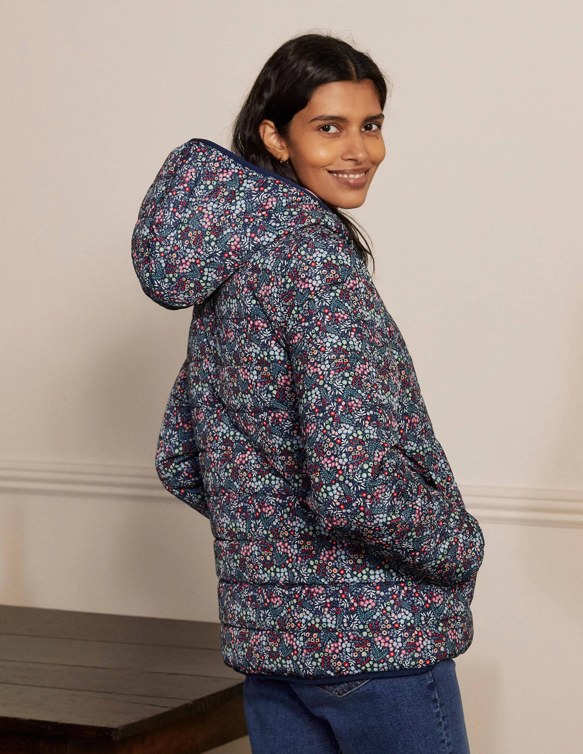 Reversible Puffer Jacket-Night Blue, Enchanting Forest-2