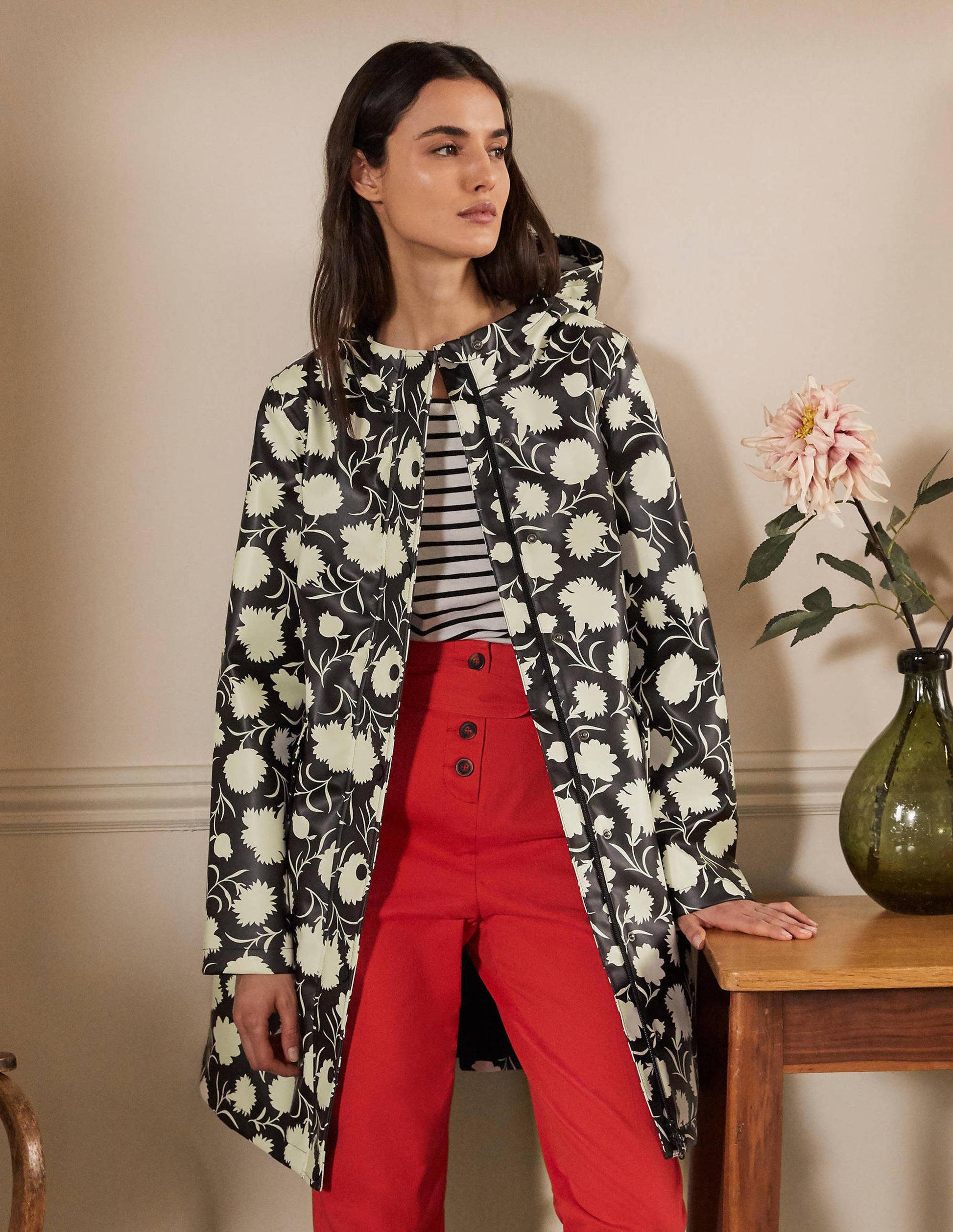 Morris Waterproof Mac-Black, Leafy Bud-4
