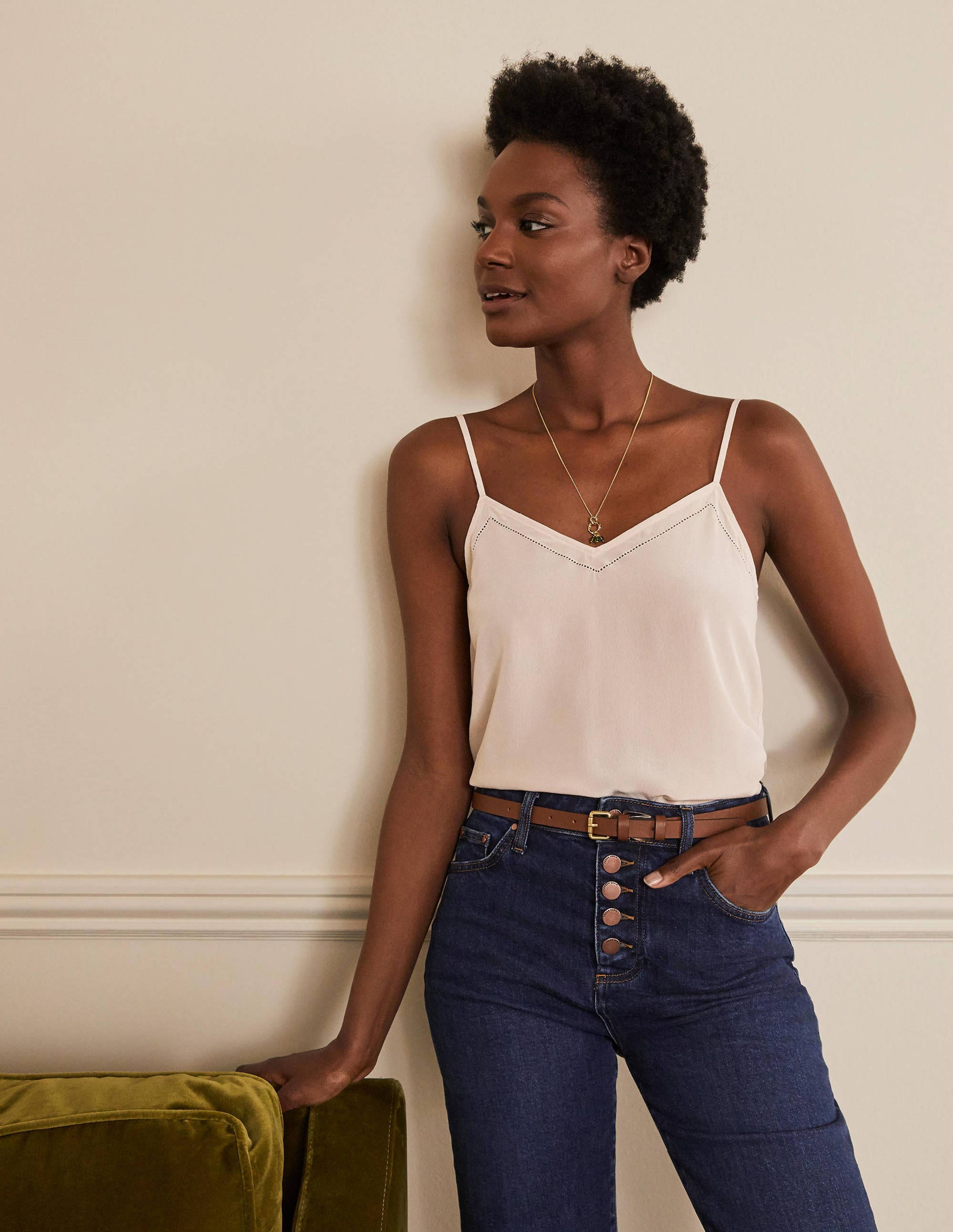 Silk Cami Top-Chalky Rose - Image 1