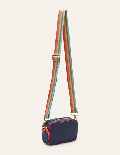 Canvas Crossbody Bag-Navy-2