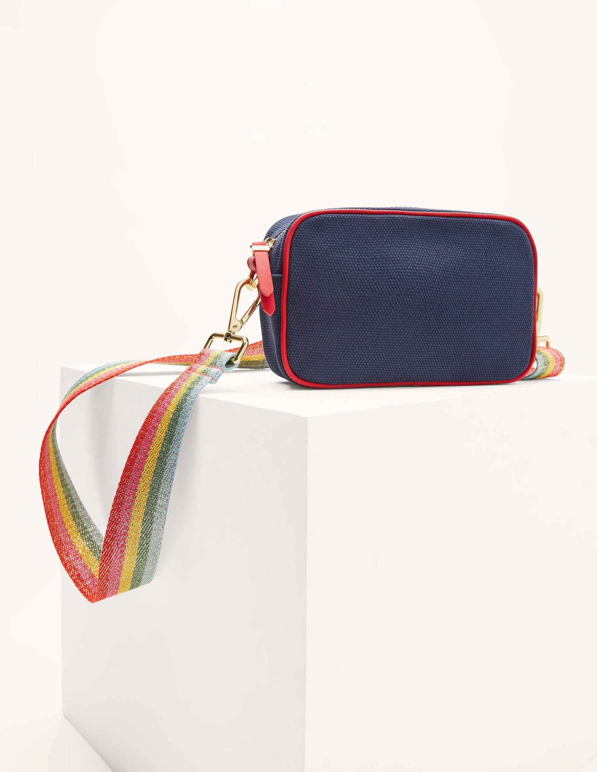 Canvas Crossbody Bag-Navy-1