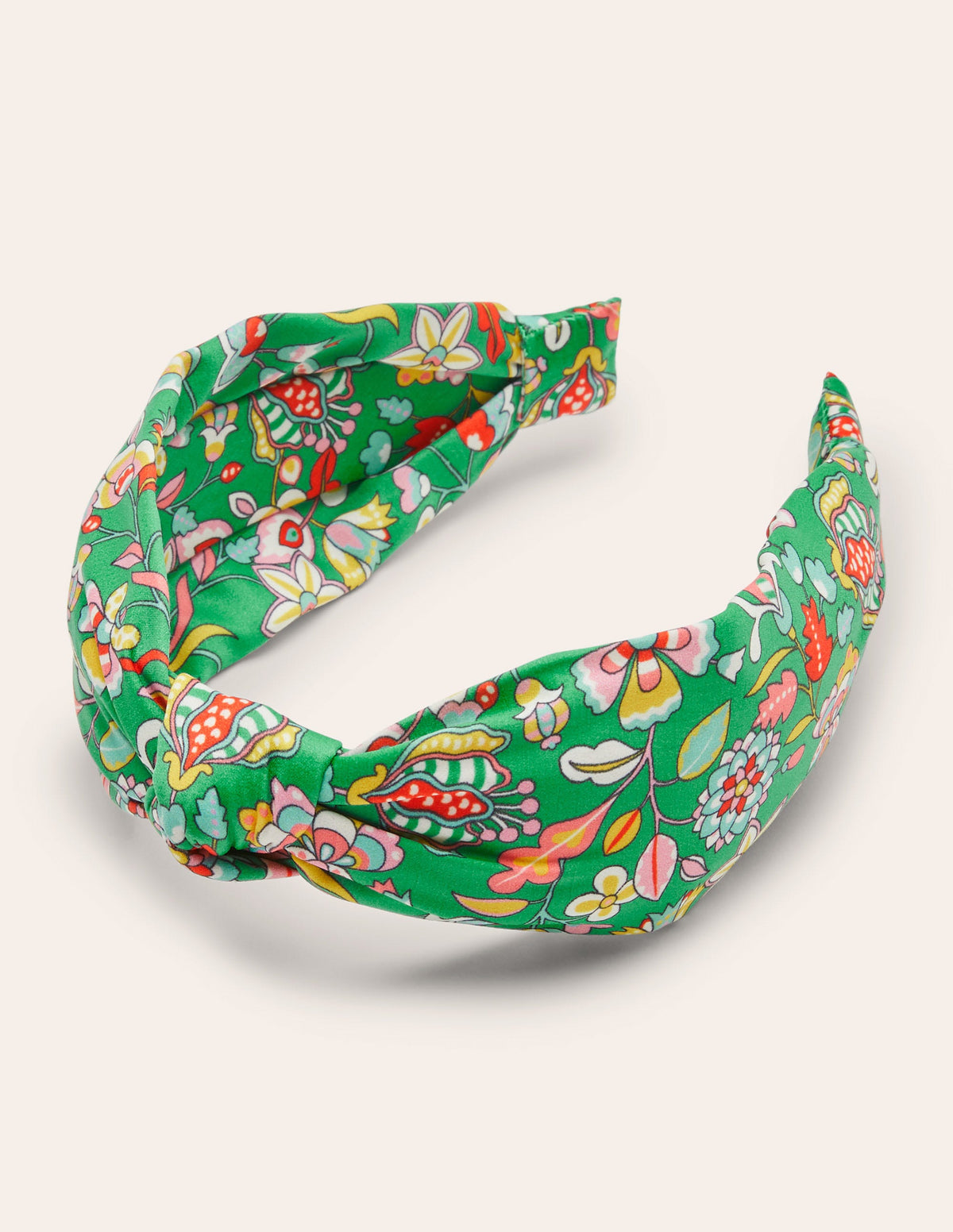 Knotted Headband-Leafy Green, Floral-1