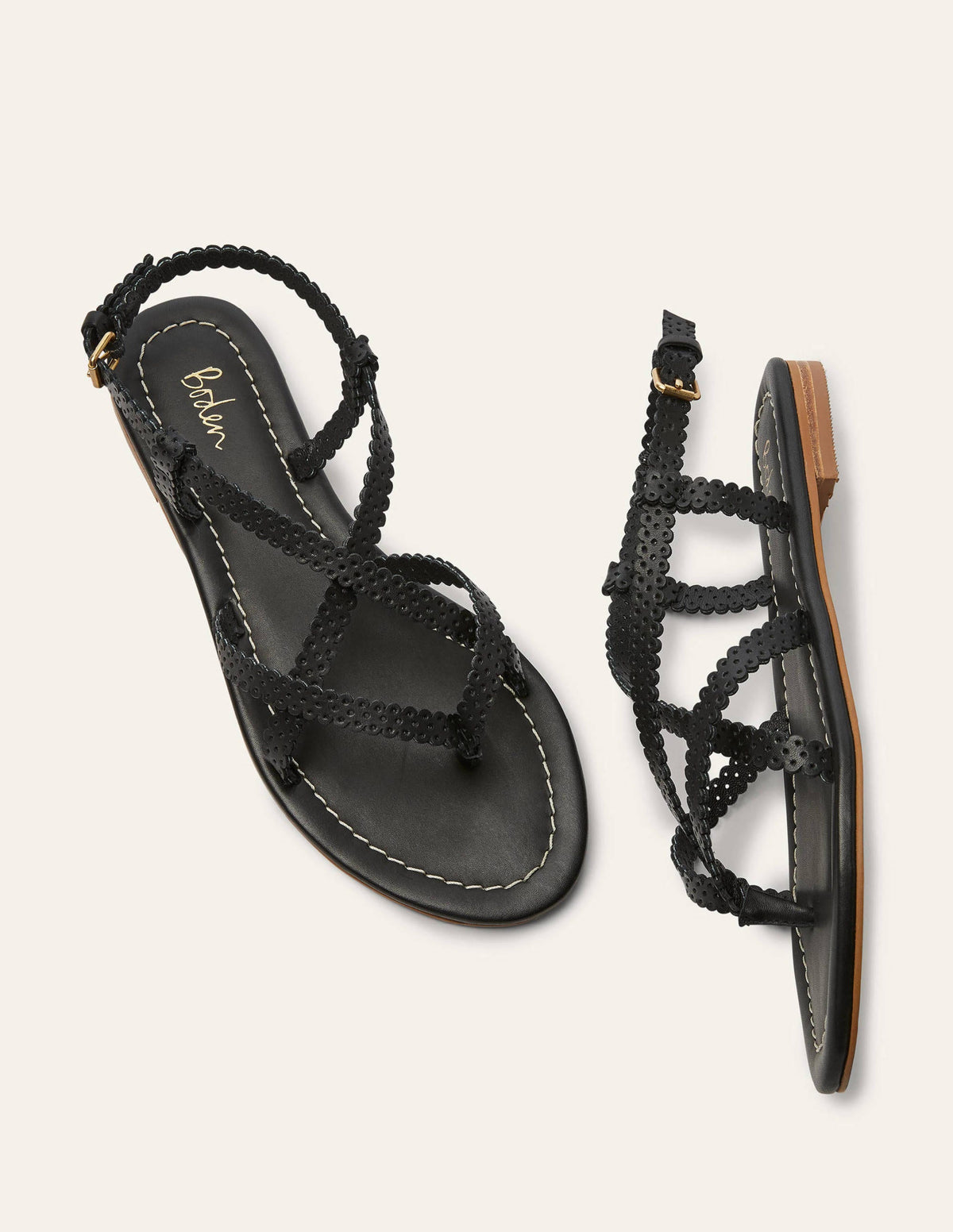 Deborah Strappy Sandals-Black-1