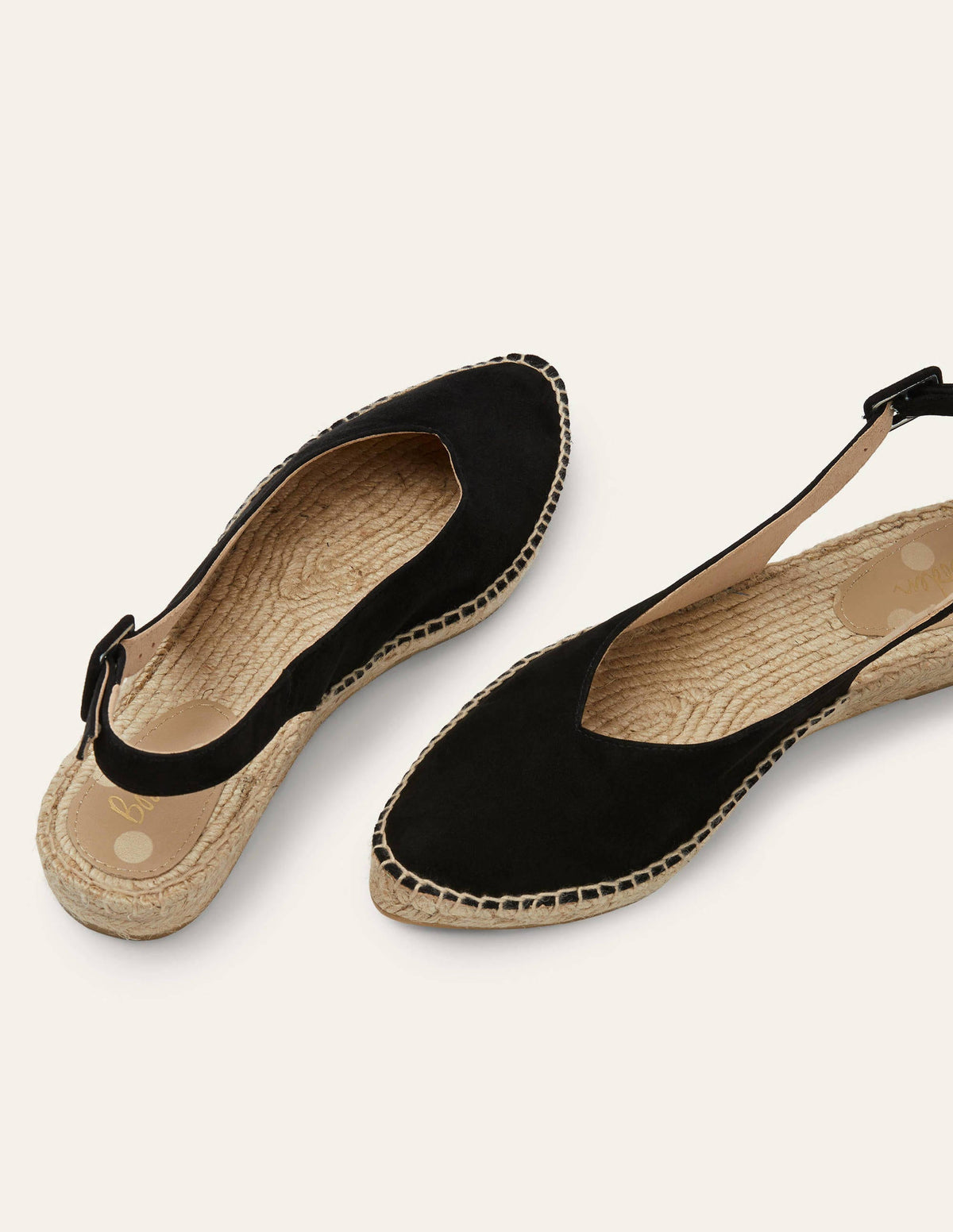 Slingback Espadrille Sandals-Black-1