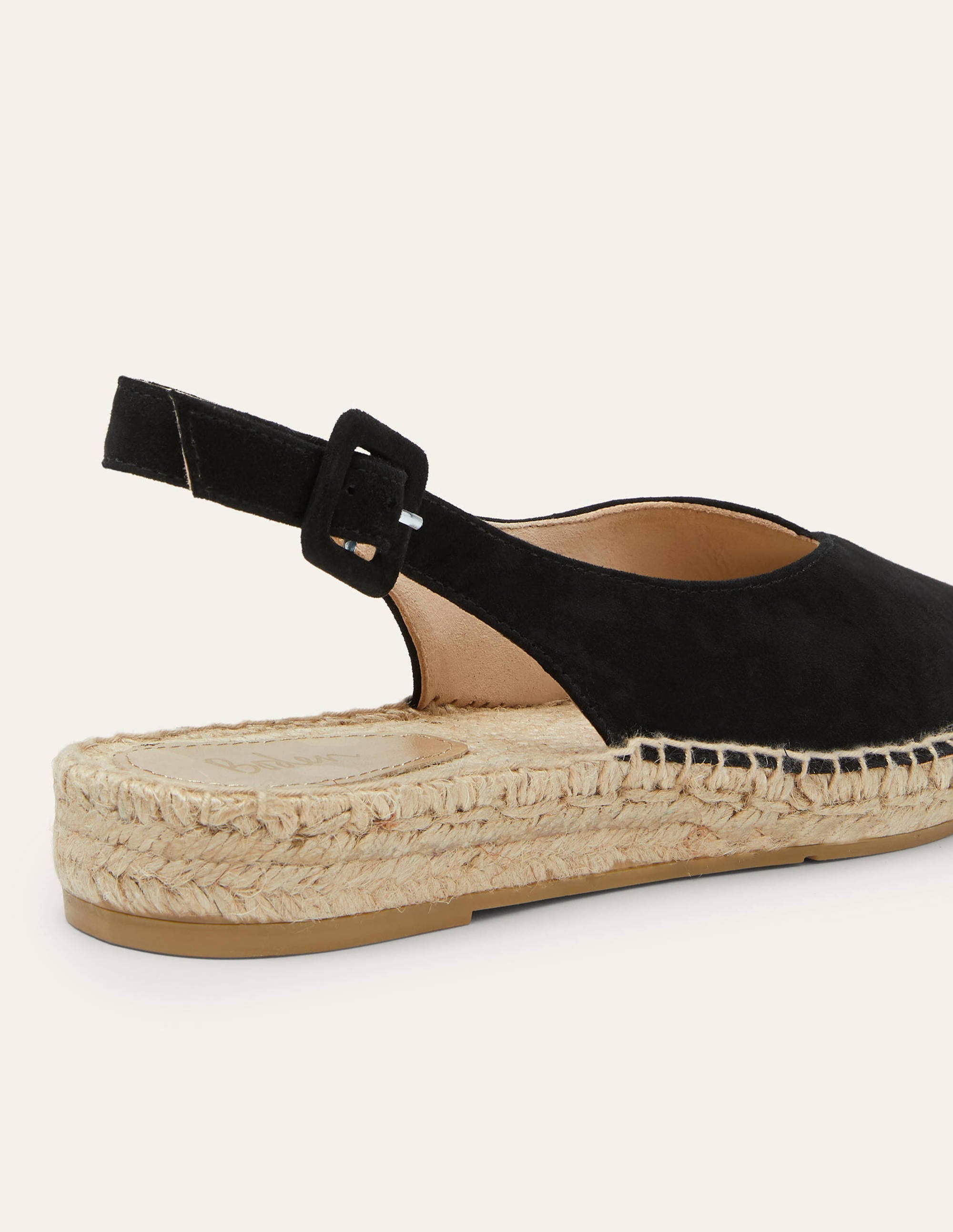 Slingback Espadrille Sandals-Black - Image 3