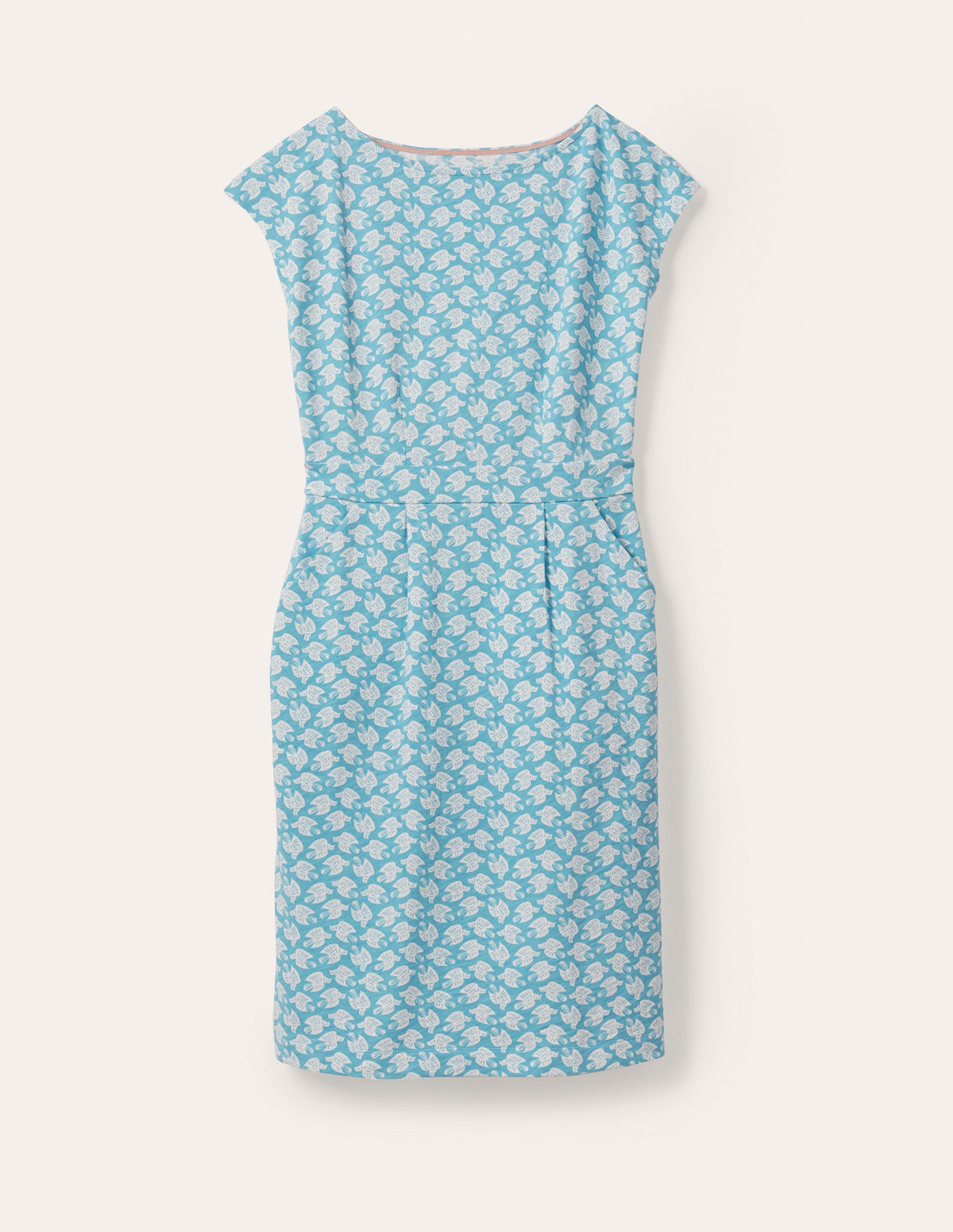 Florrie Jersey Dress-Dawn Blue, Bird Tile-6