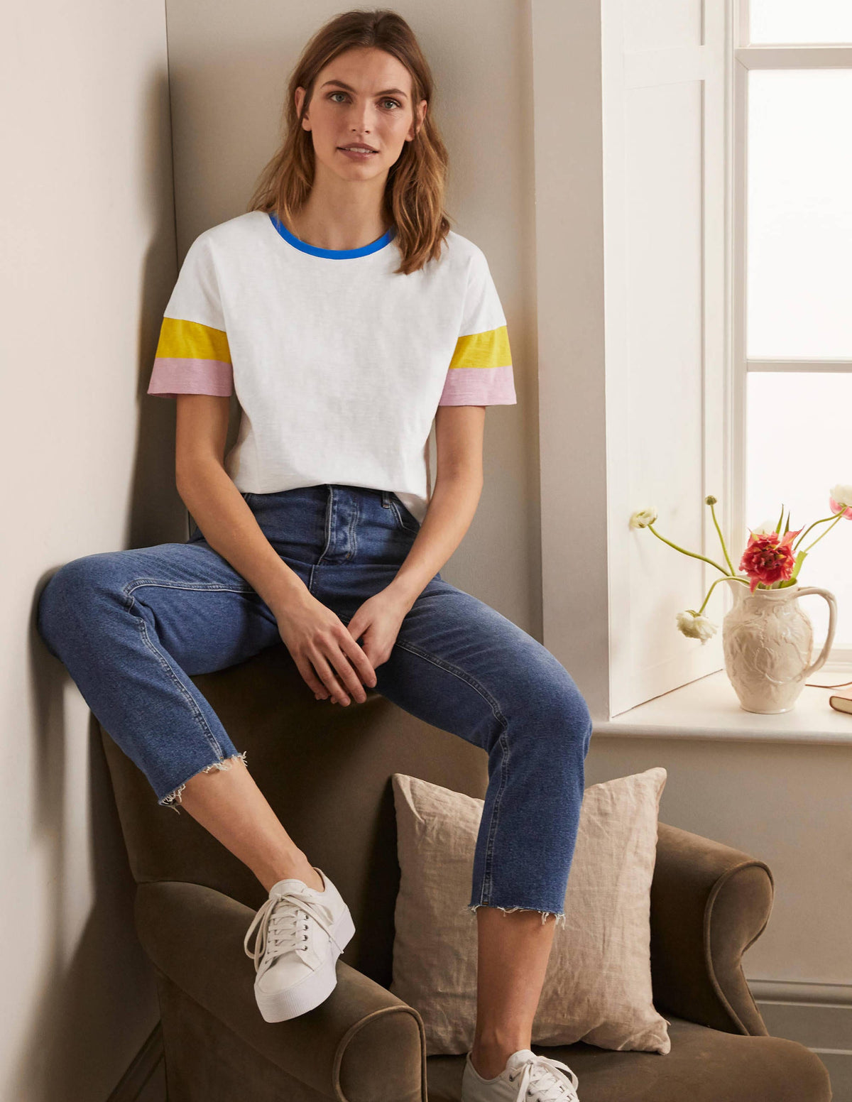 Clarissa Jersey T-shirt-White-1