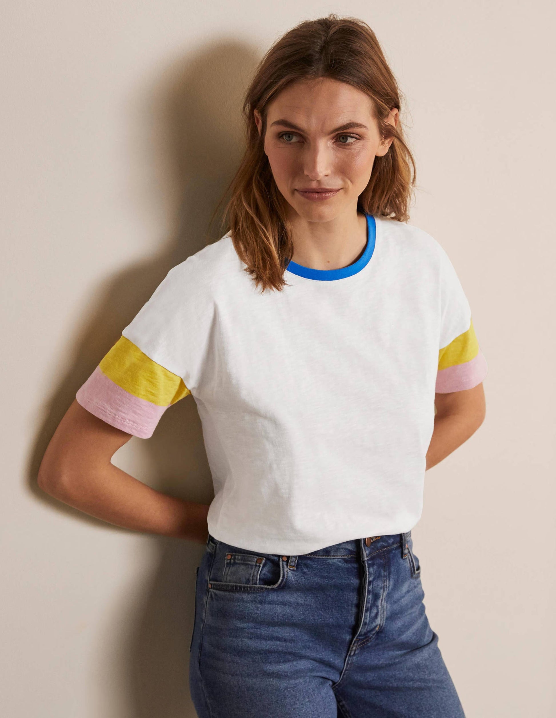 Clarissa Jersey T-shirt-White-2