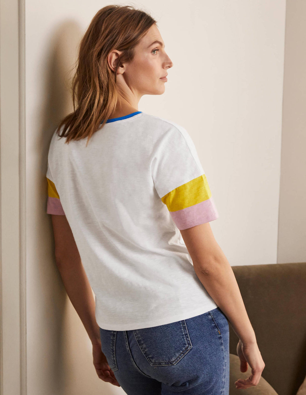 Clarissa Jersey T-shirt-White - Image 3