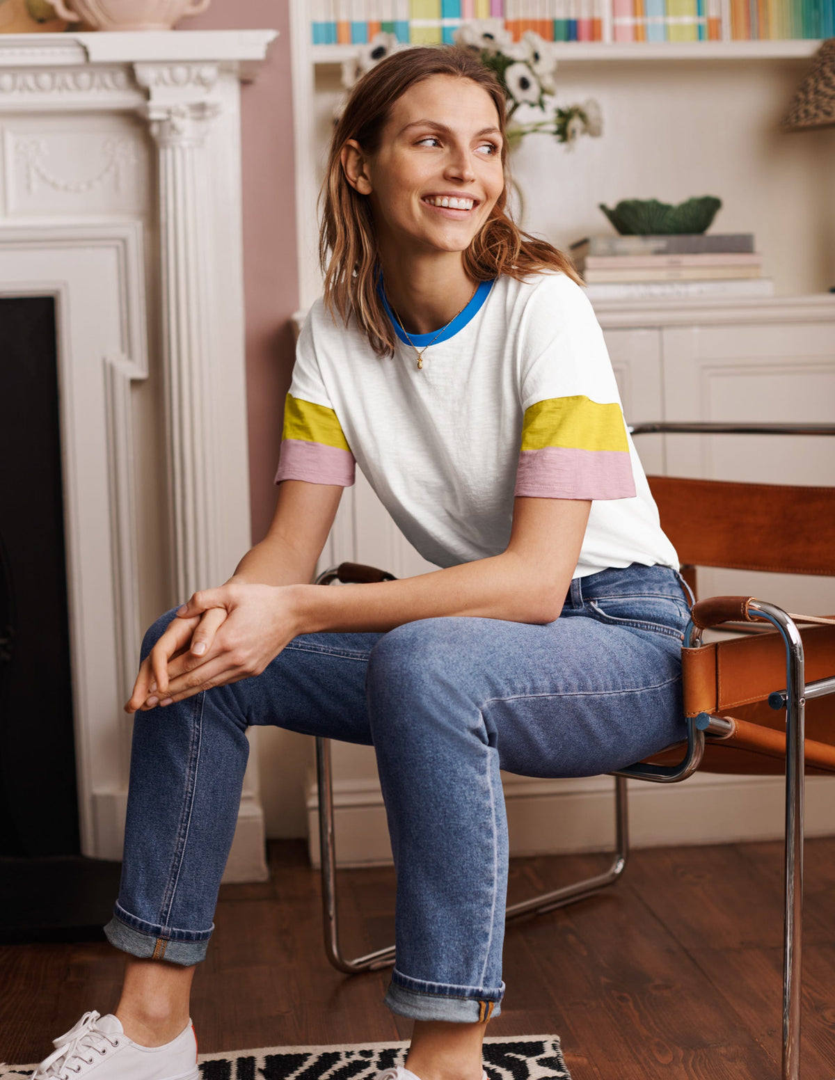Clarissa Jersey T-shirt-White - Image 5