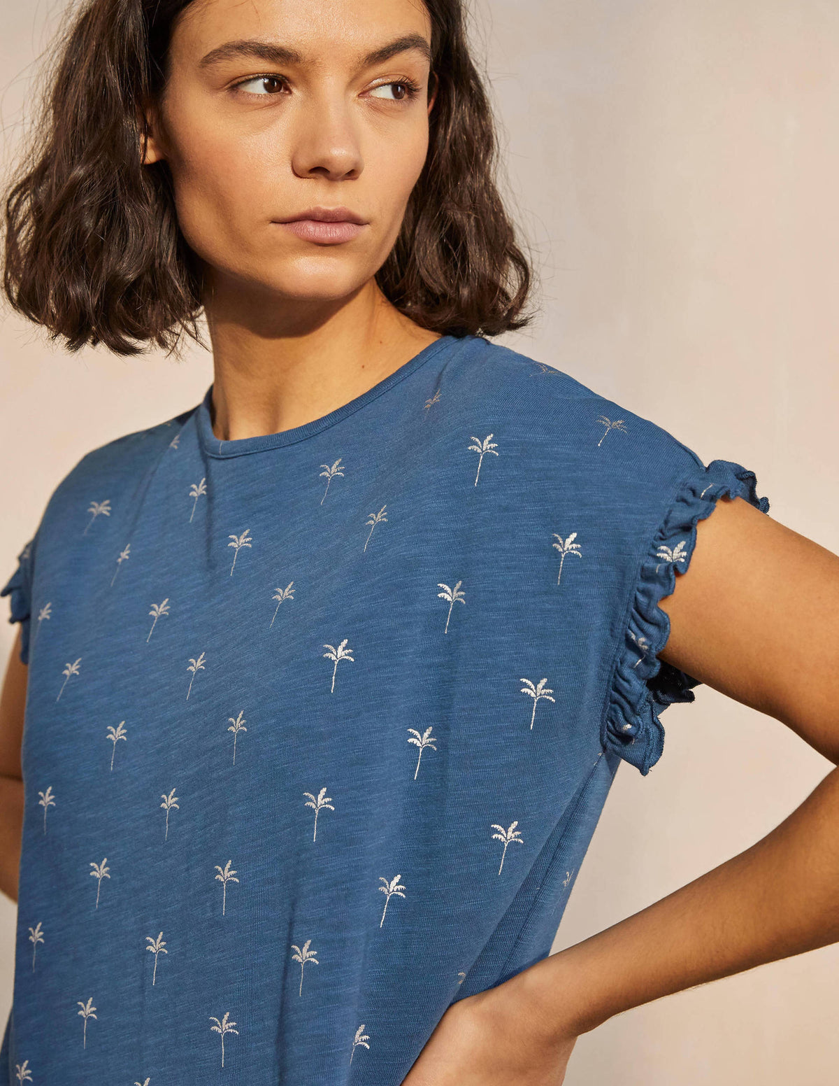 Faye Jersey T-shirt Dress-Aircraft, Rainforest Stamp-4