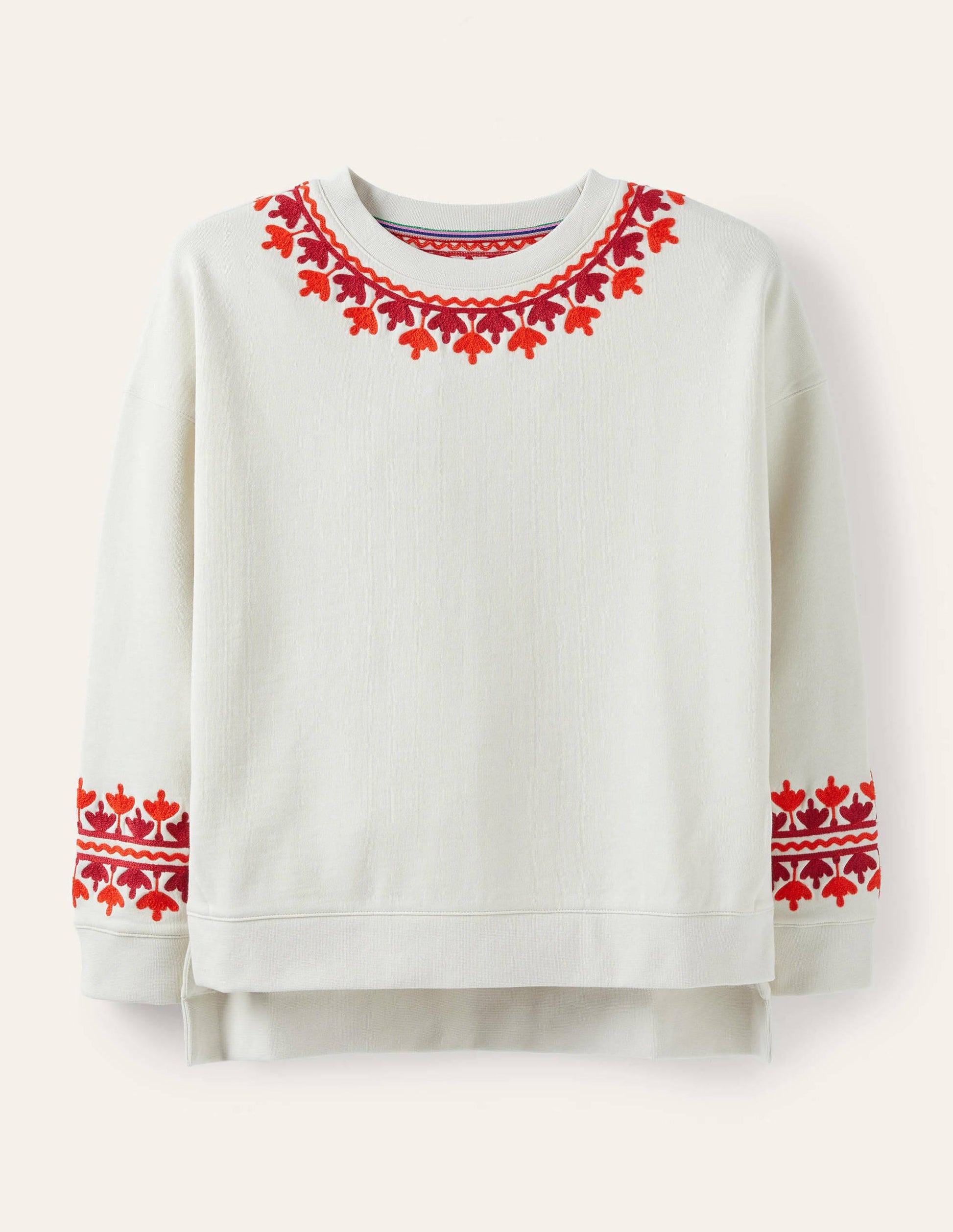 Interest Sweatshirt-Ivory, Embroidered-6