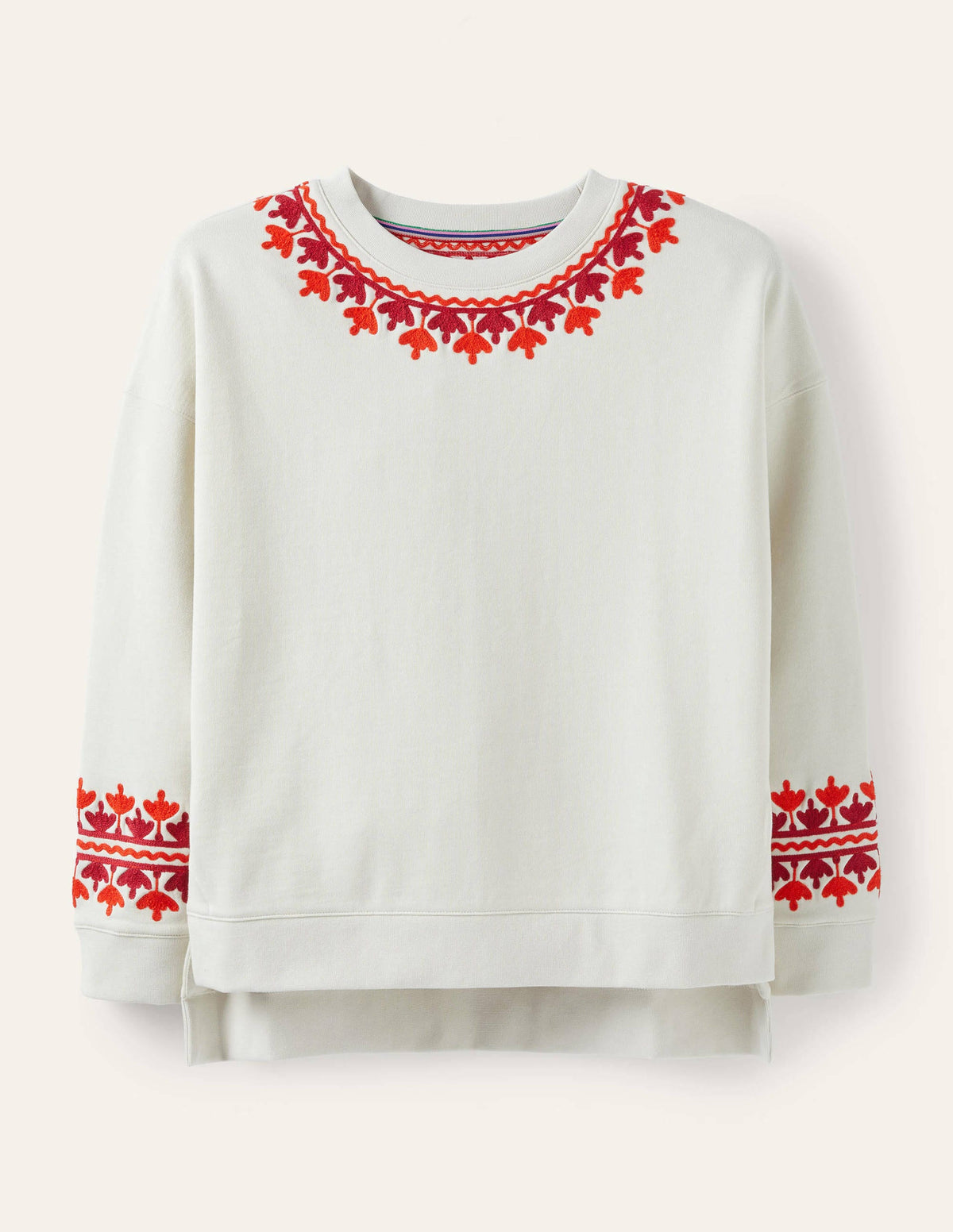 Interest Sweatshirt-Ivory, Embroidered - Image 6