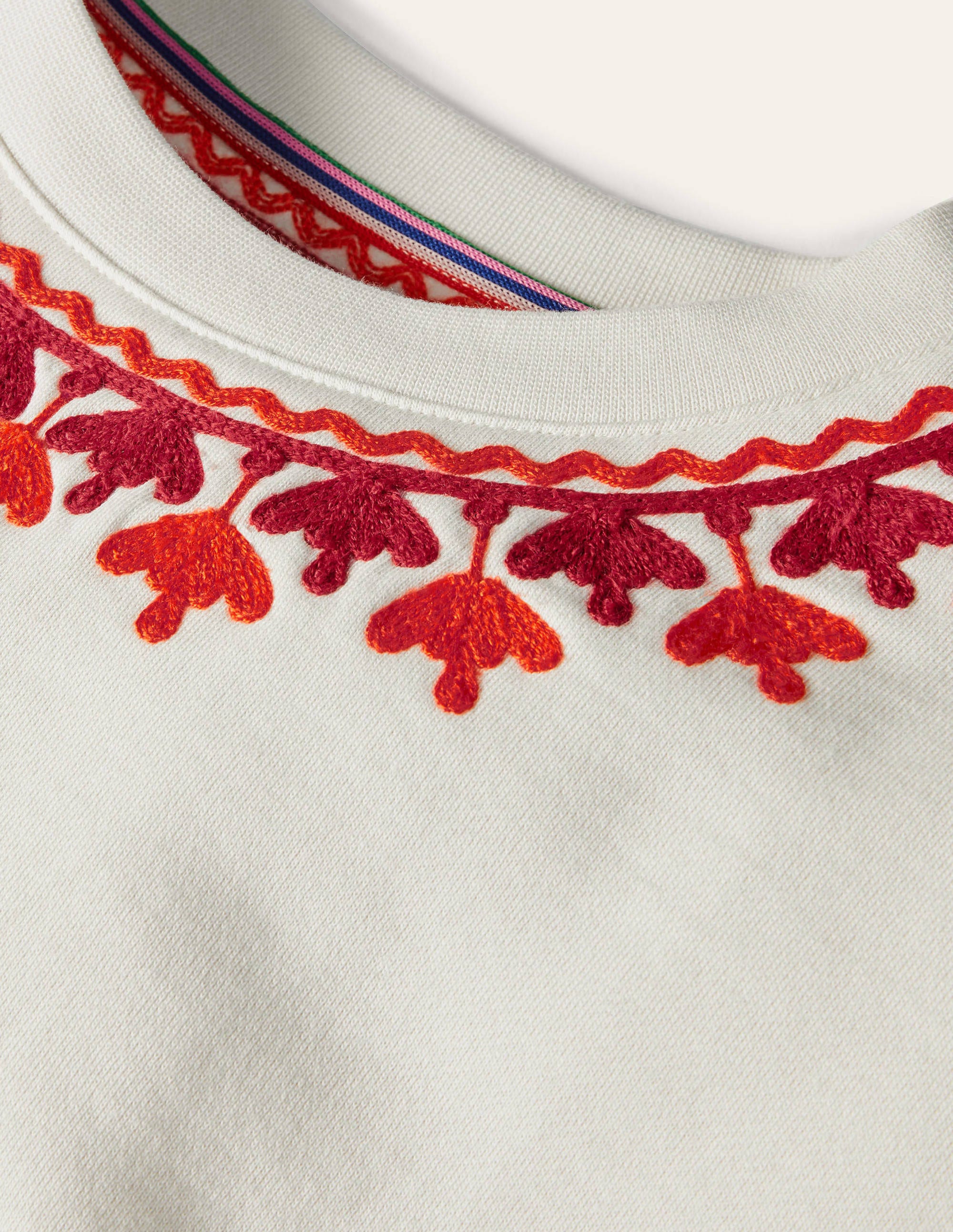Interest Sweatshirt-Ivory, Embroidered - Image 7