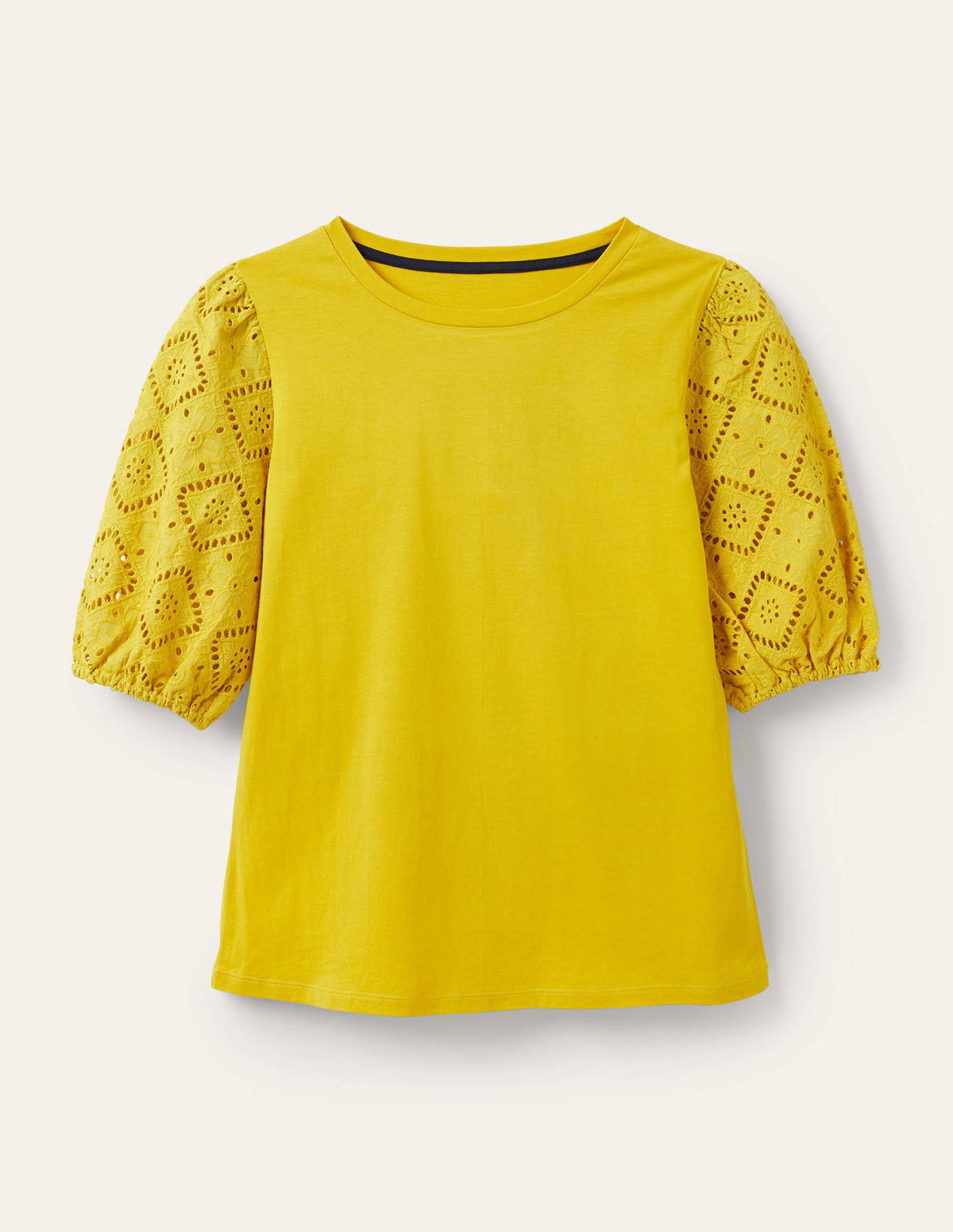Abigail Puff Sleeve Jersey Top-Daffodil - Image 6