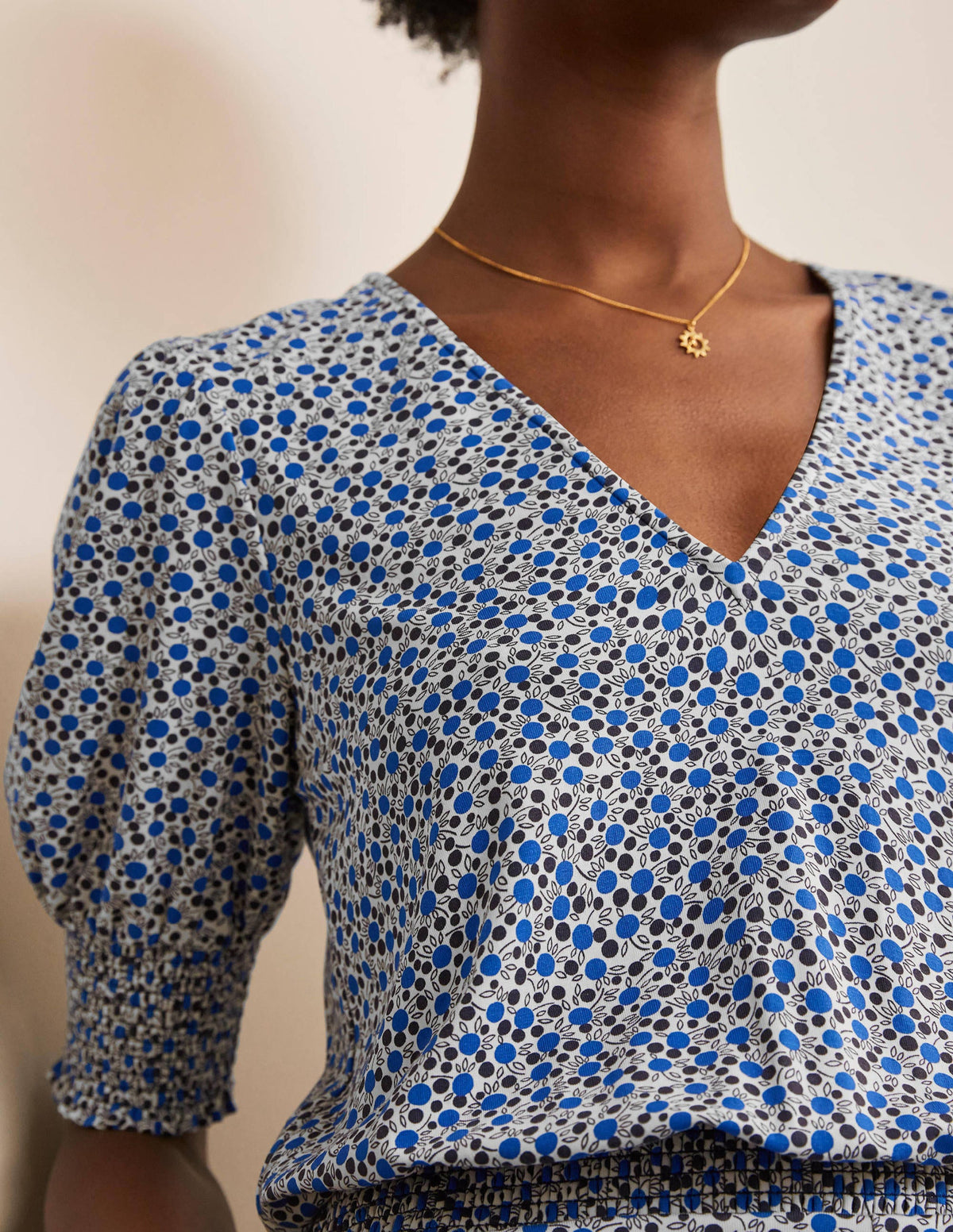 Estella Jersey Jumpsuit-Ivory, Meadow Spot - Image 4