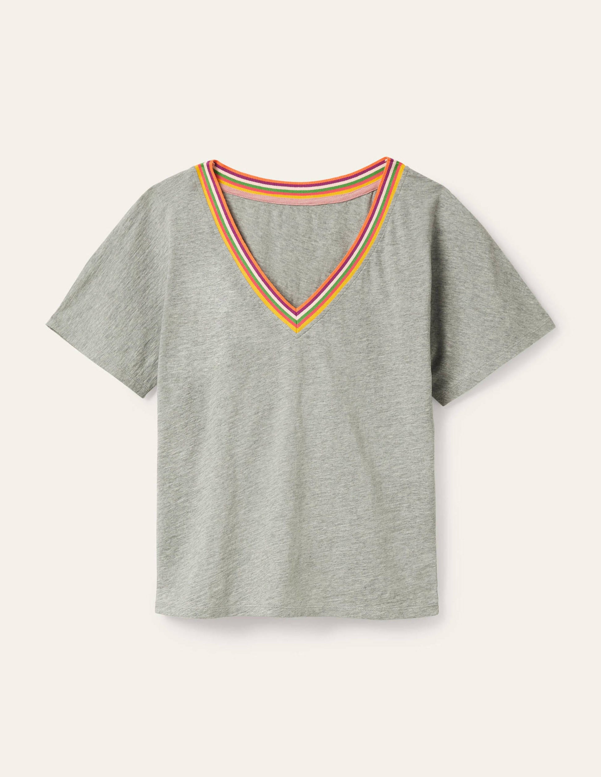 Beatrice Jersey Top-Grey Marl-5