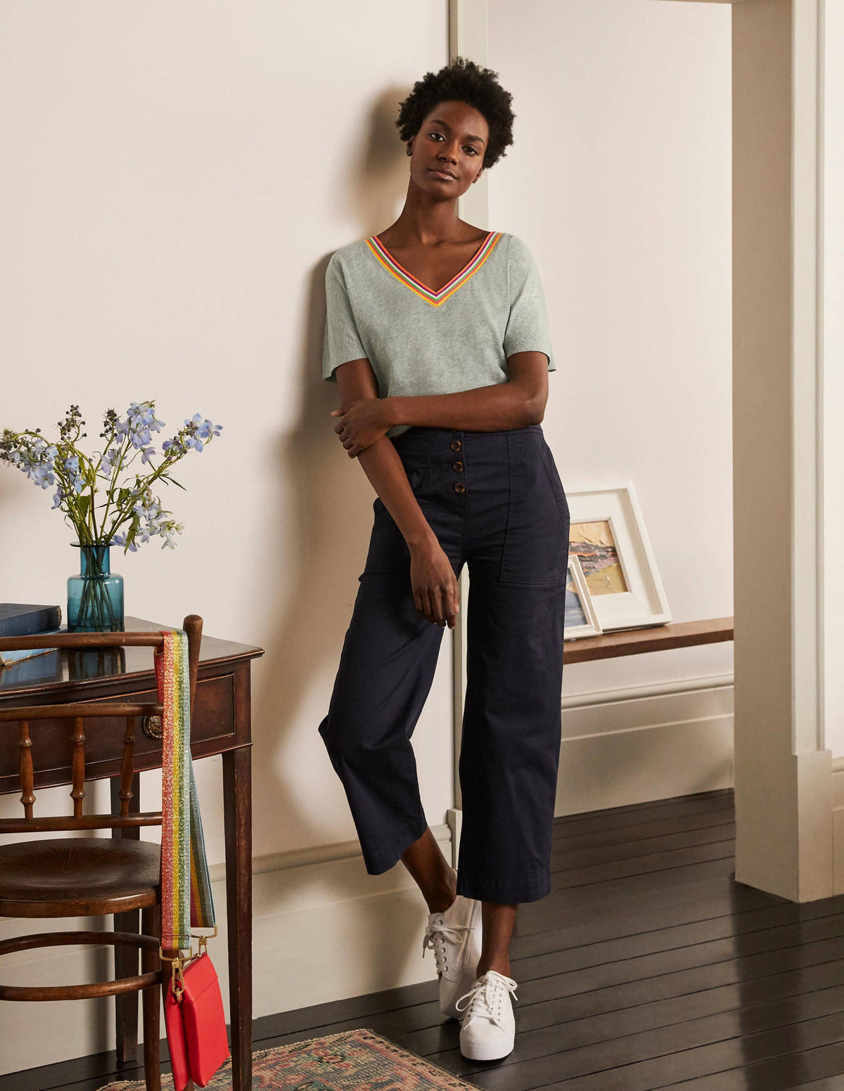 Beatrice Jersey Top-Grey Marl - Image 2