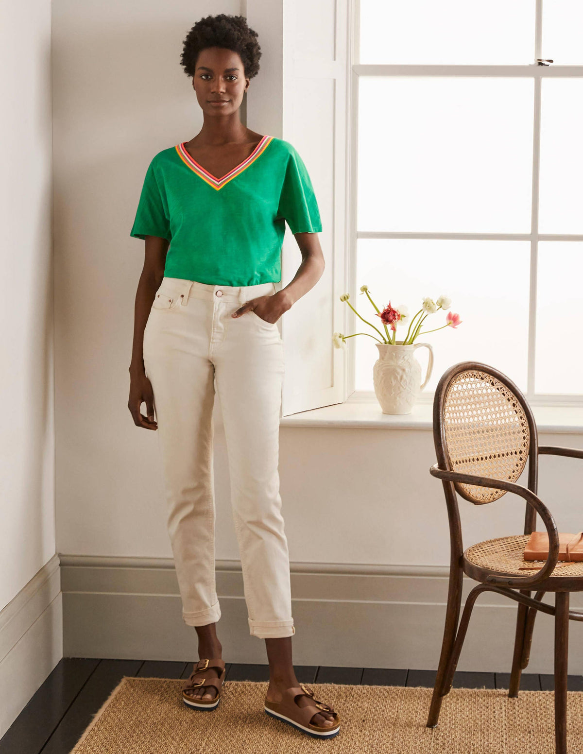 Beatrice Jersey Top-Leafy Green - Image 2