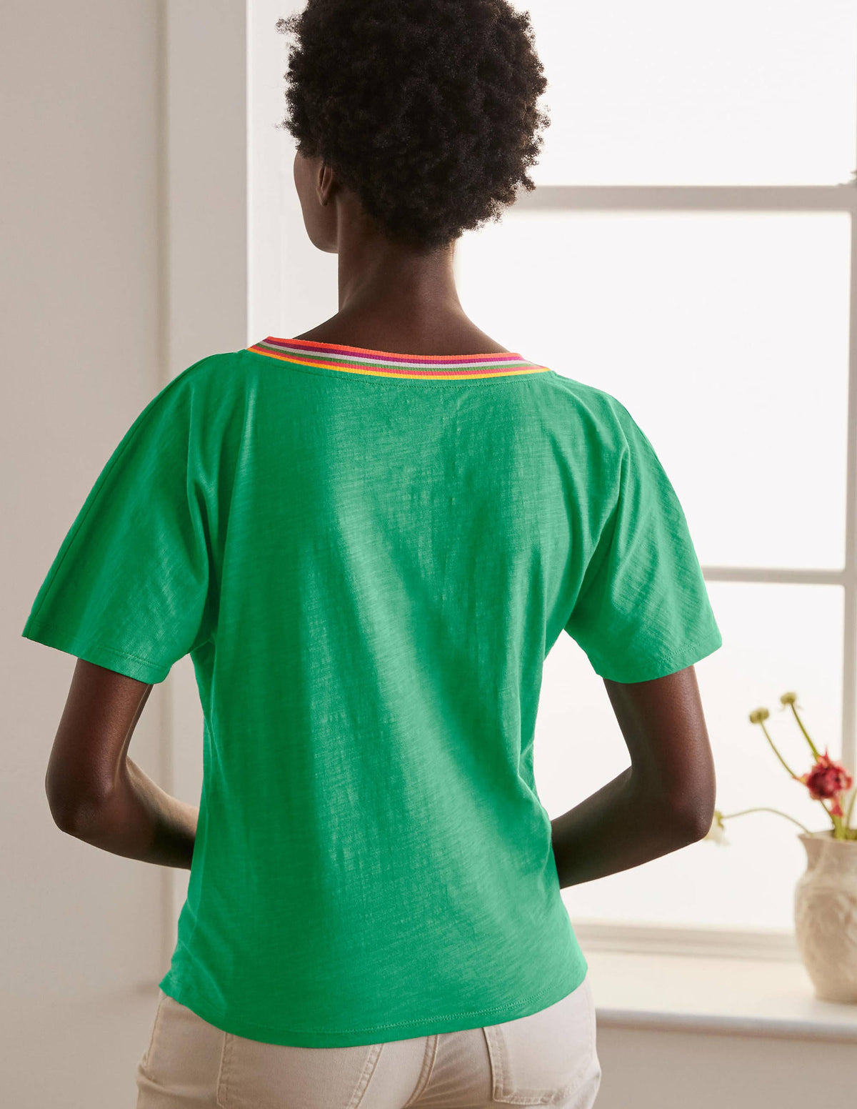 Beatrice Jersey Top-Leafy Green - Image 3