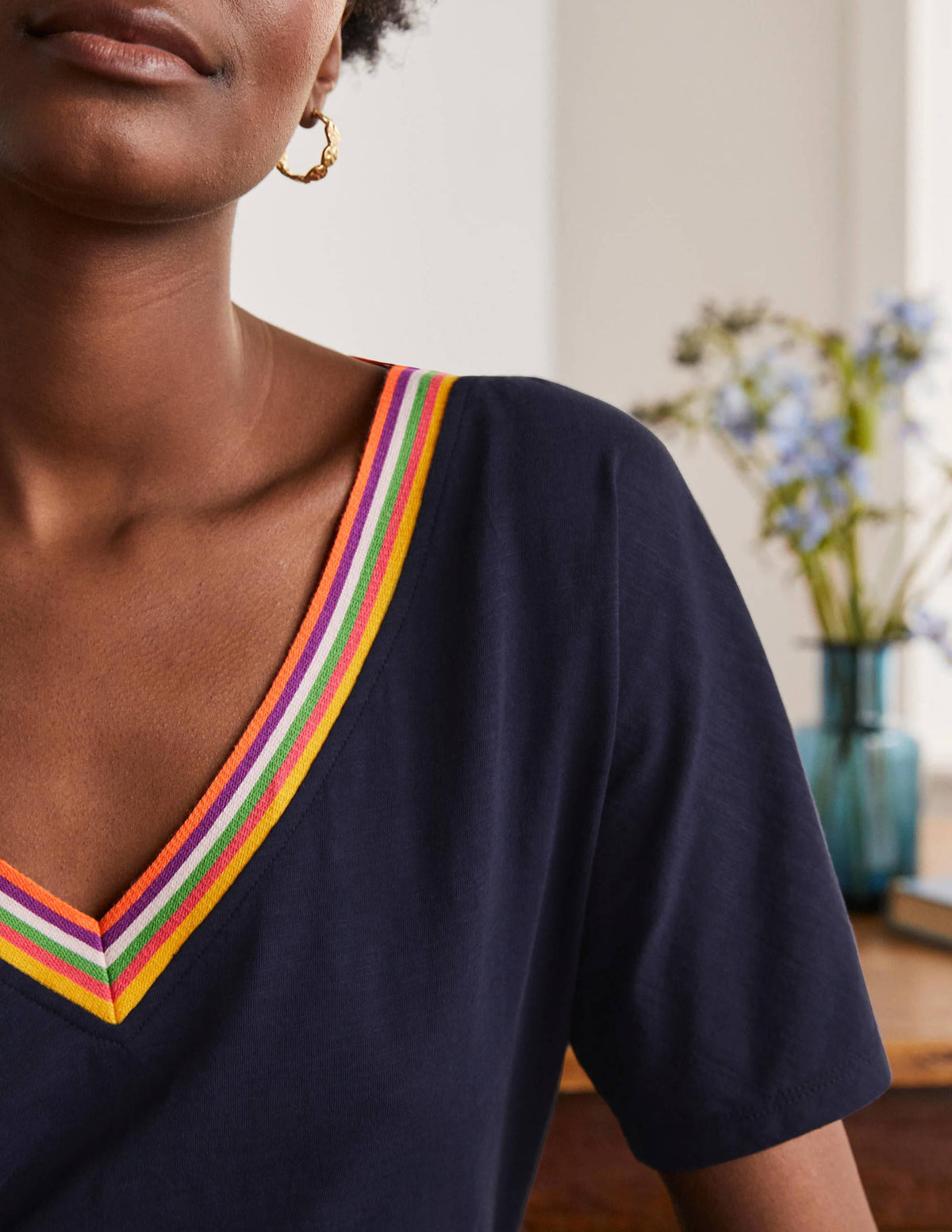 Beatrice Jersey Top-Navy - Image 4