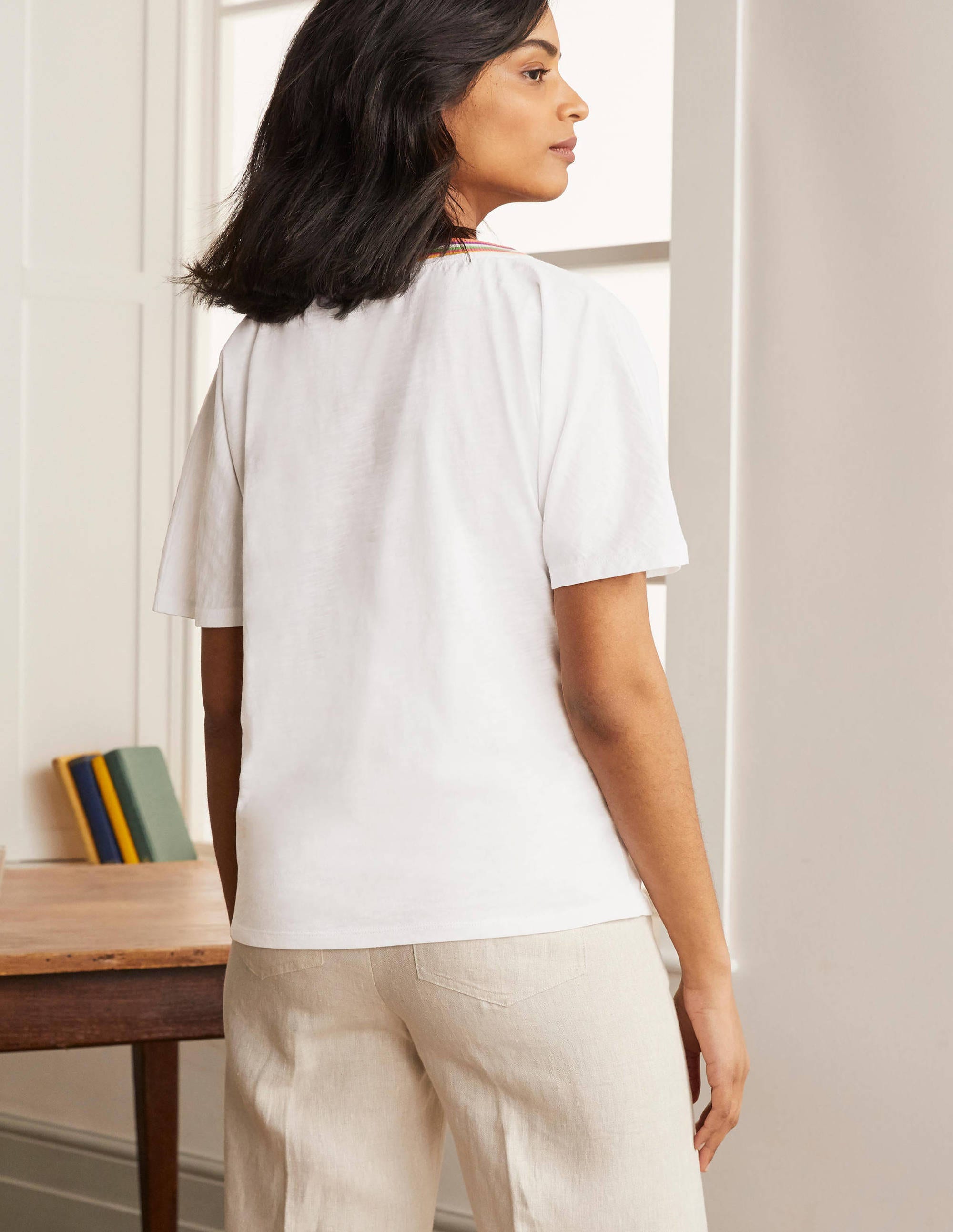 Beatrice Jersey Top-White - Image 3