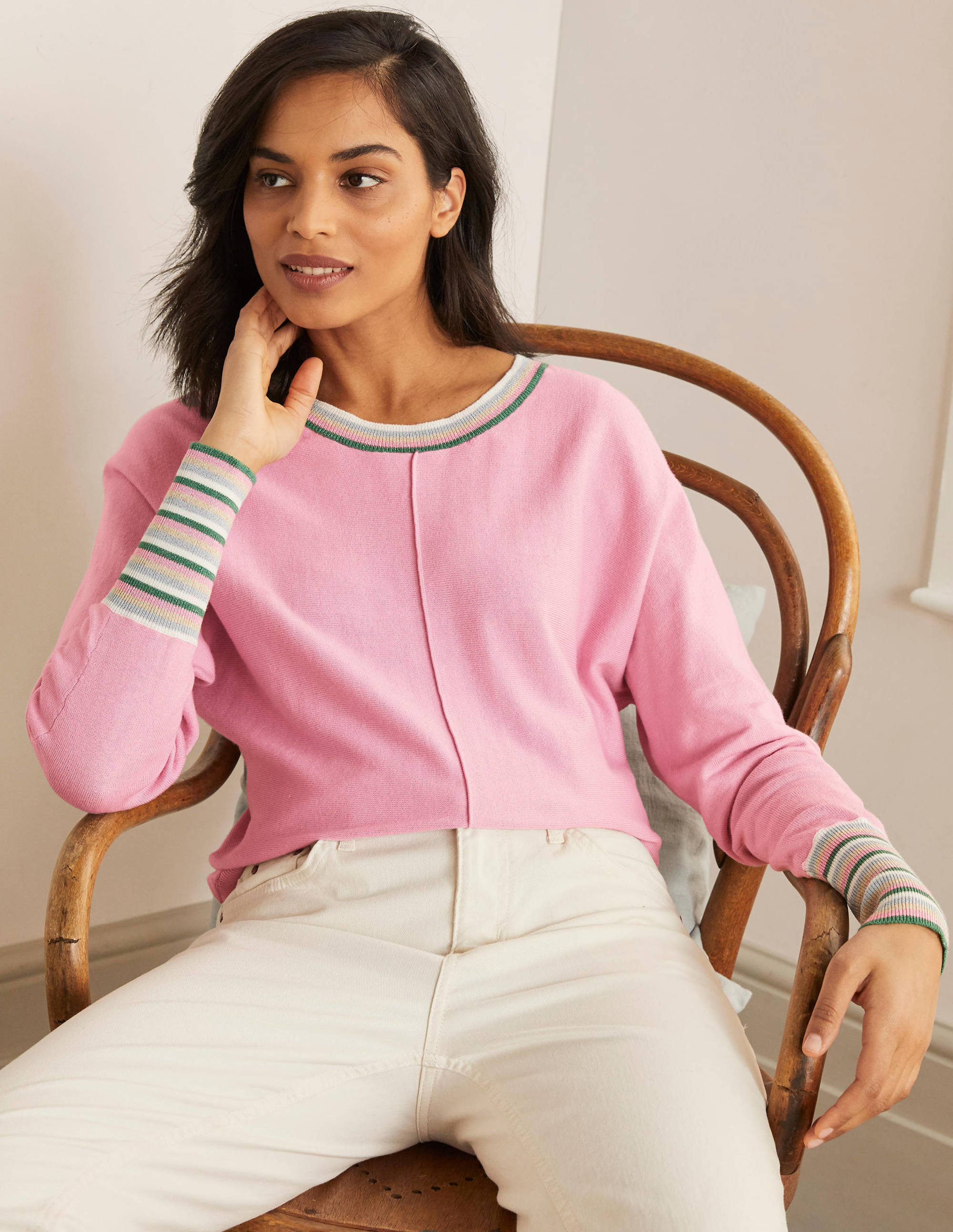 Lytton Sparkle Sweater-Soft Peony - Image 1