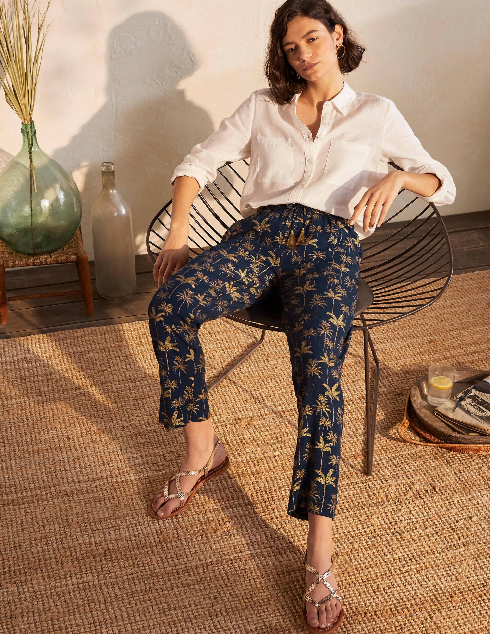 Bembridge Pants-French Navy, Rainforest - Image 4