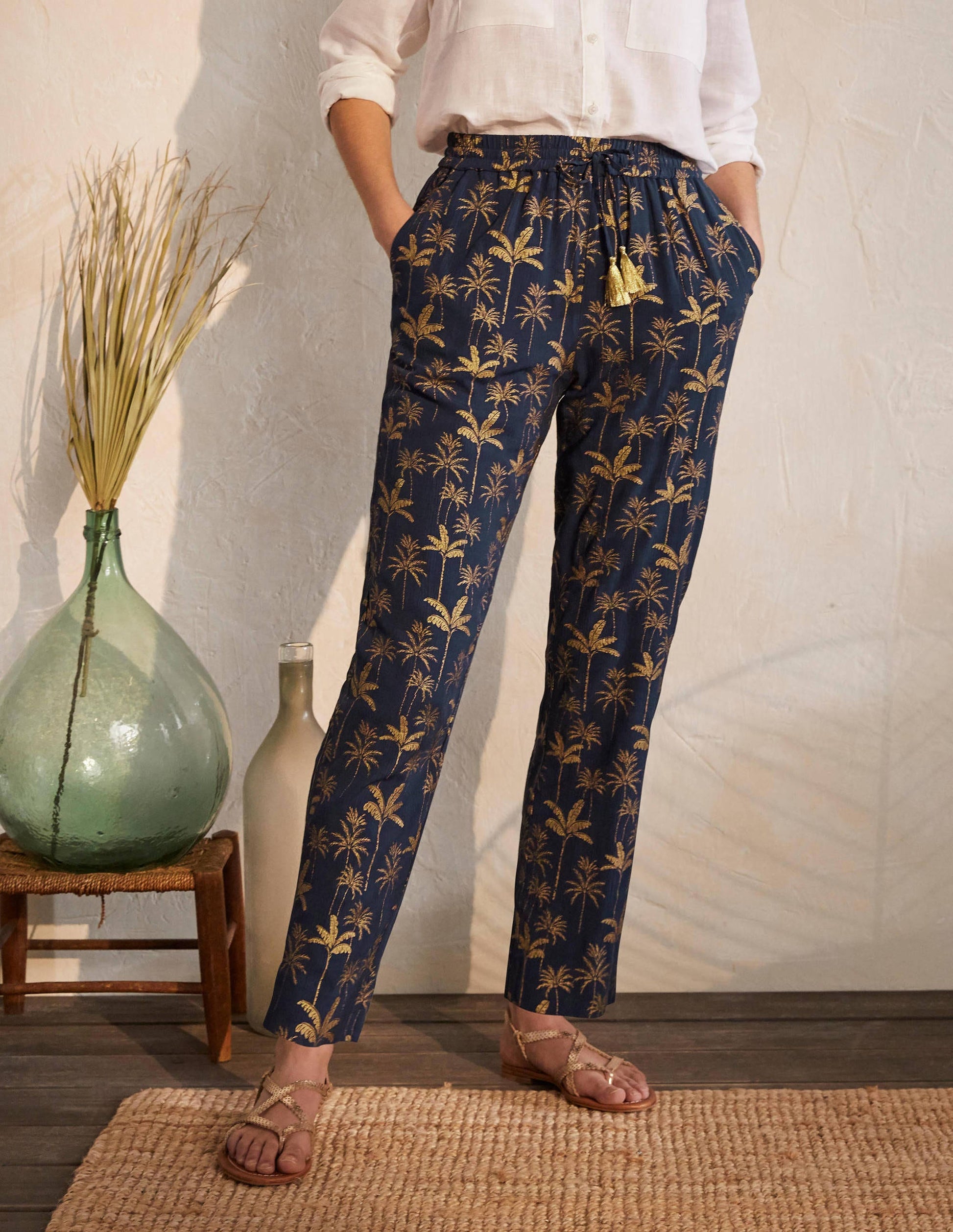 Bembridge Pants-French Navy, Rainforest-3