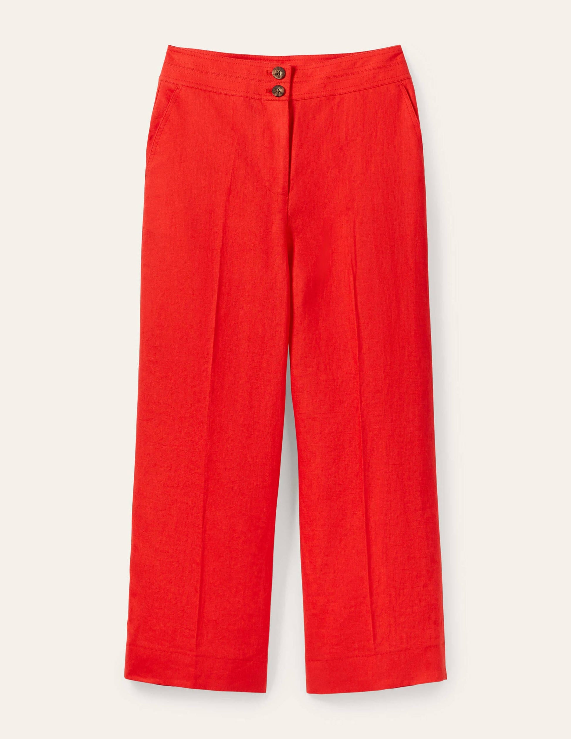 Cornwall Linen Pants-Cherry Red-5