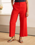 Cornwall Linen Pants-Cherry Red