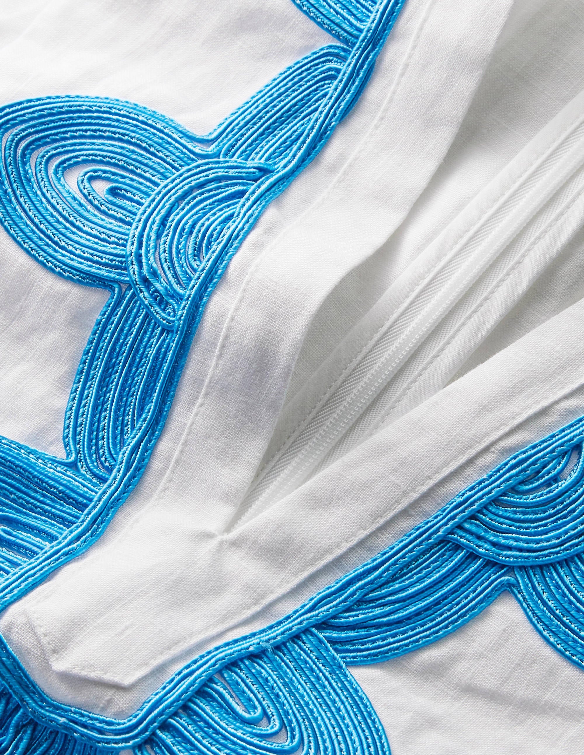 Bella Embroidered Romper-White/Moroccan Blue - Image 6