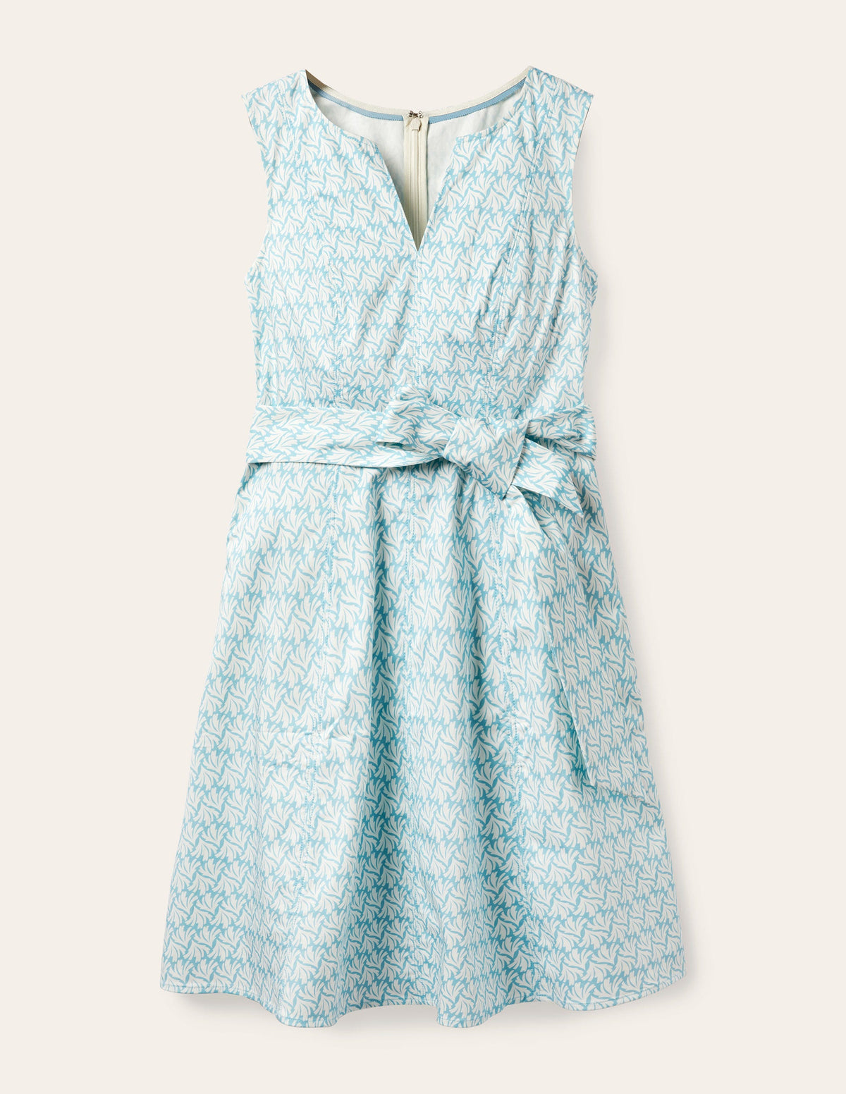 Mischa Belted Dress-Aqua, Swaying Coral - Image 6