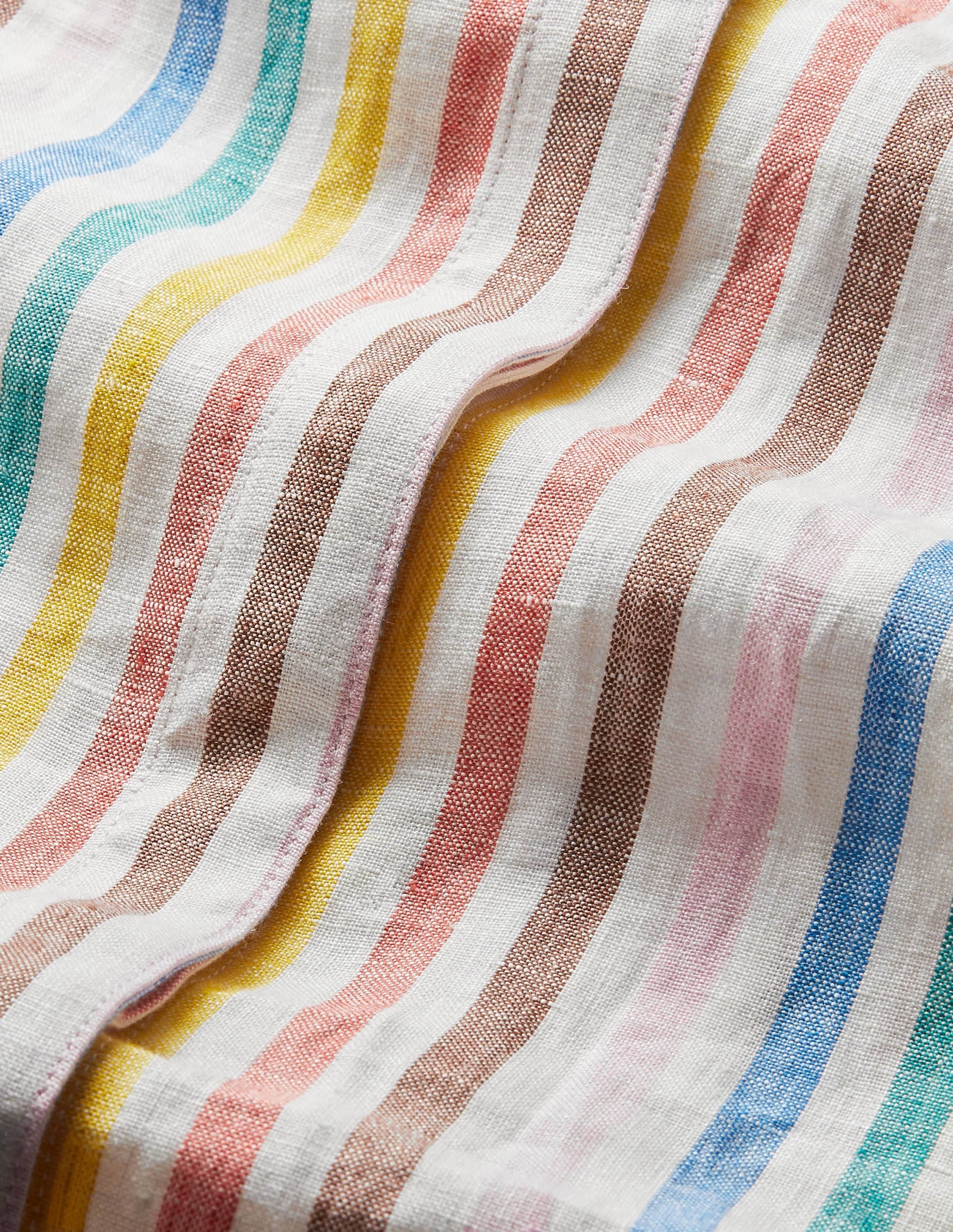 Evie Linen Shirt Dress-Multistripe - Image 6
