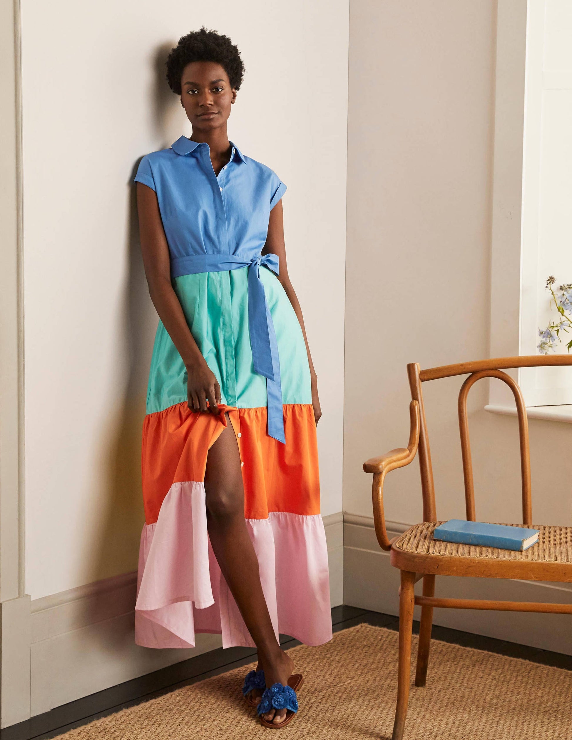 Betty Maxi Shirt Dress-Marina-5