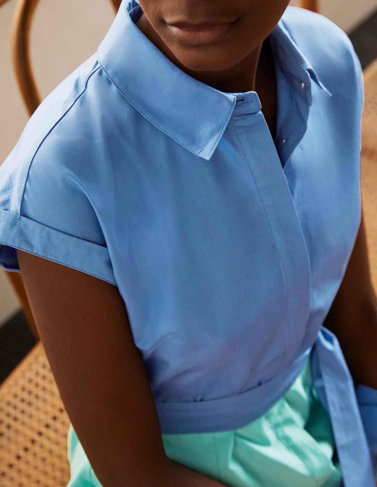 Betty Maxi Shirt Dress-Marina - Image 3
