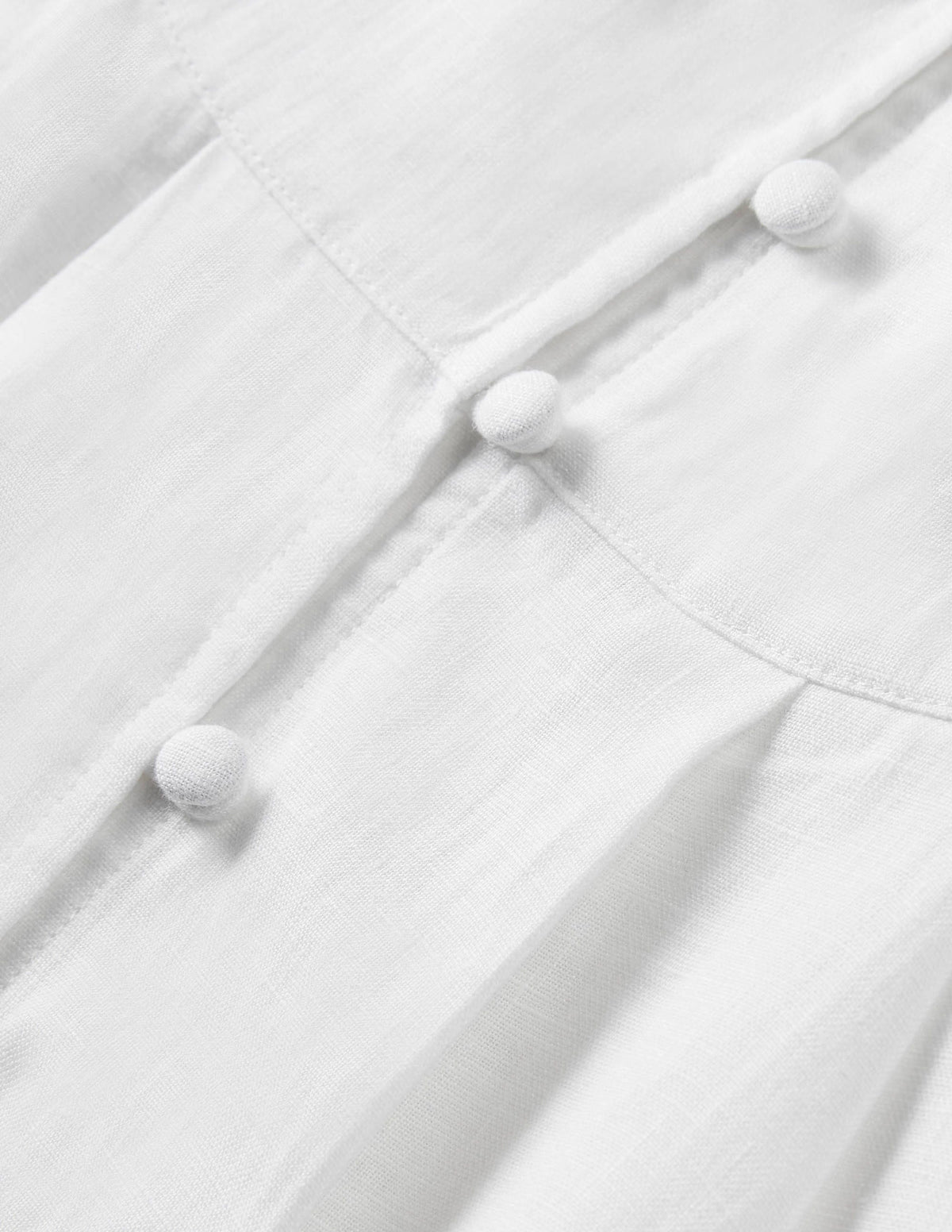 Jemima Linen Midi Dress-White - Image 5
