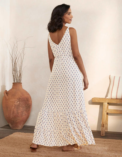 Alicia Maxi Dress-Ivory, Paisley Stamp-3