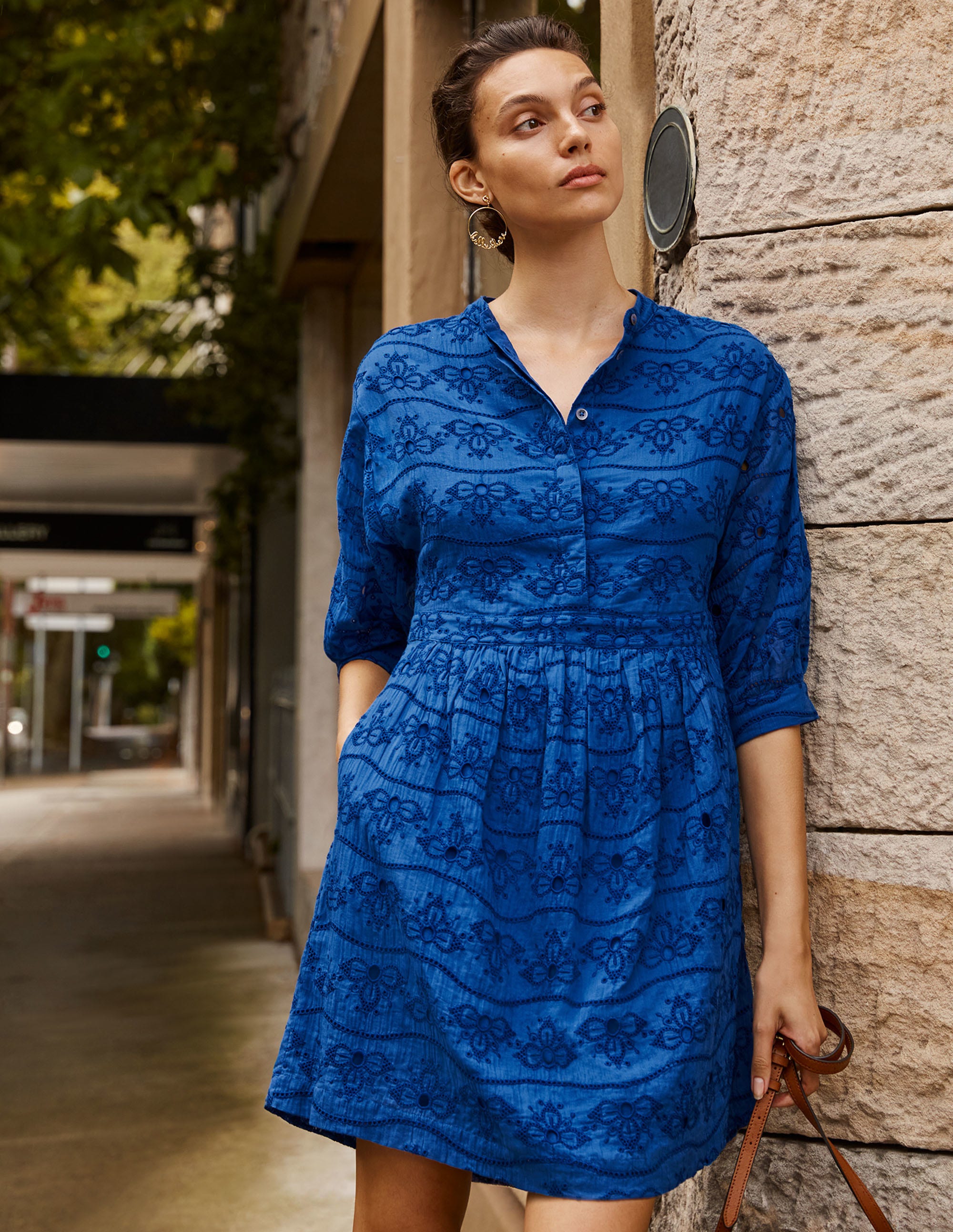 Broderie Cotton Dress-Summit - Image 4
