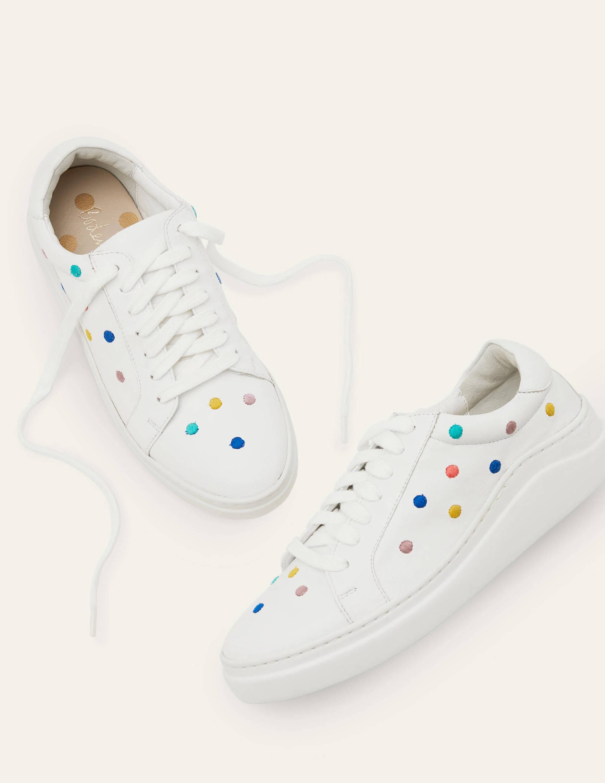 Maria Comfort Sneakers-Maize, Embroidered Spot - Image 1
