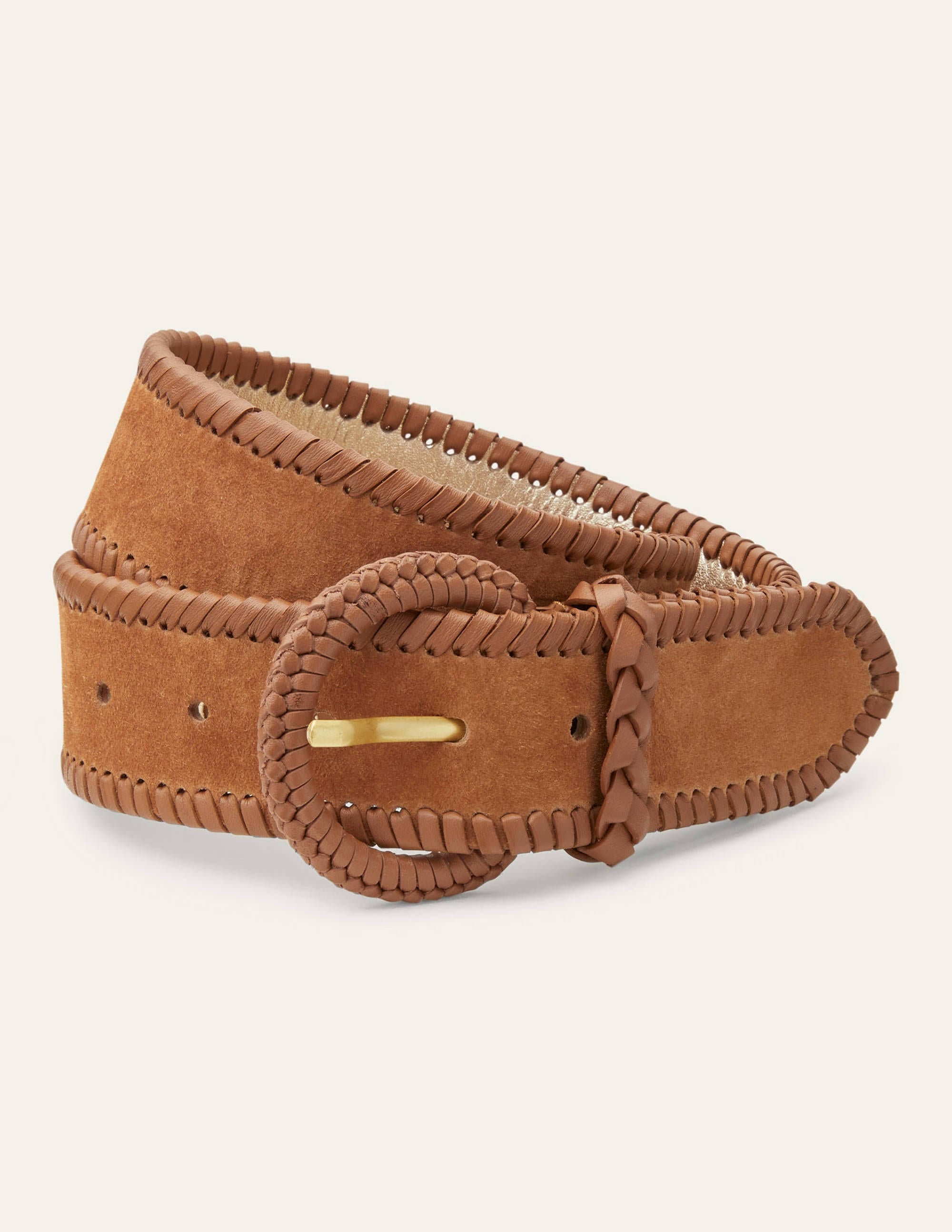 Woven Waist Belt-Tan - Image 1