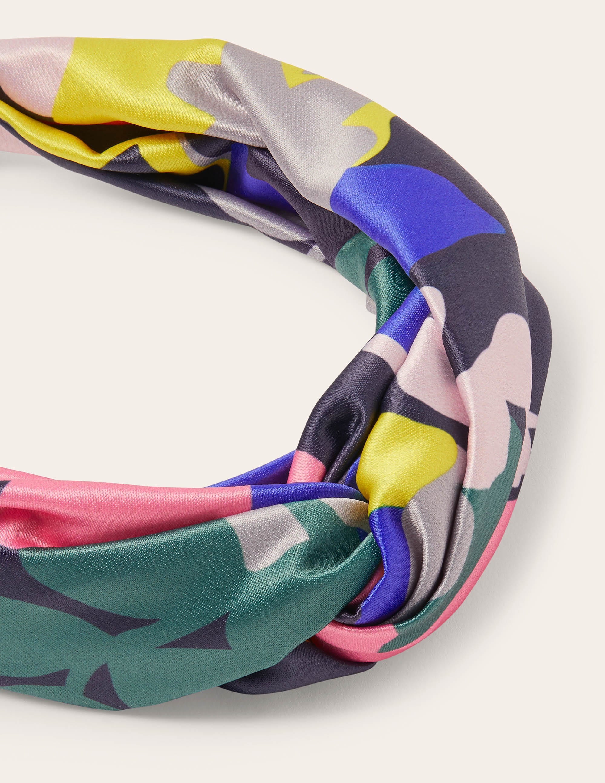 Knotted Headband-Leaf, Asphalt - Image 1