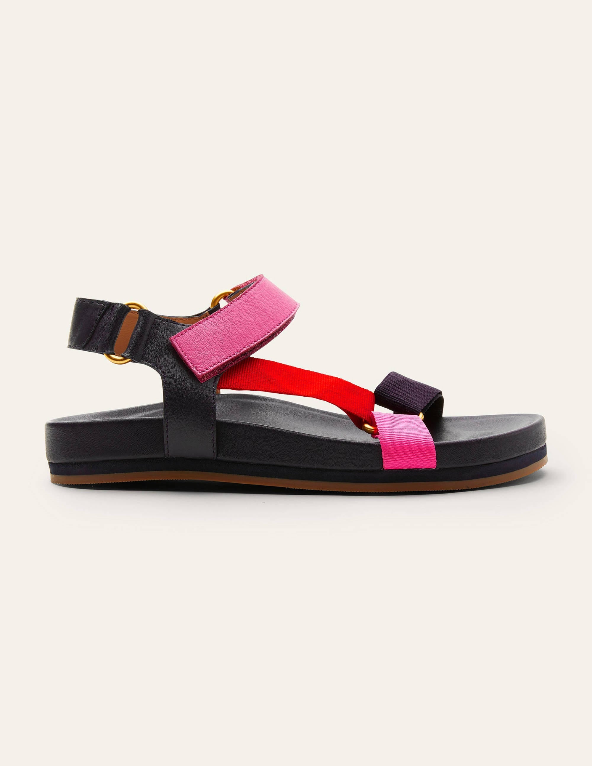 Colourblock Sandals-Navy Colourblock - Image 2